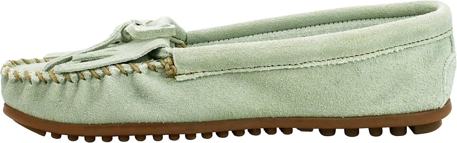 Minnetonka Women's Kilty Suede Hardsole Moccasin