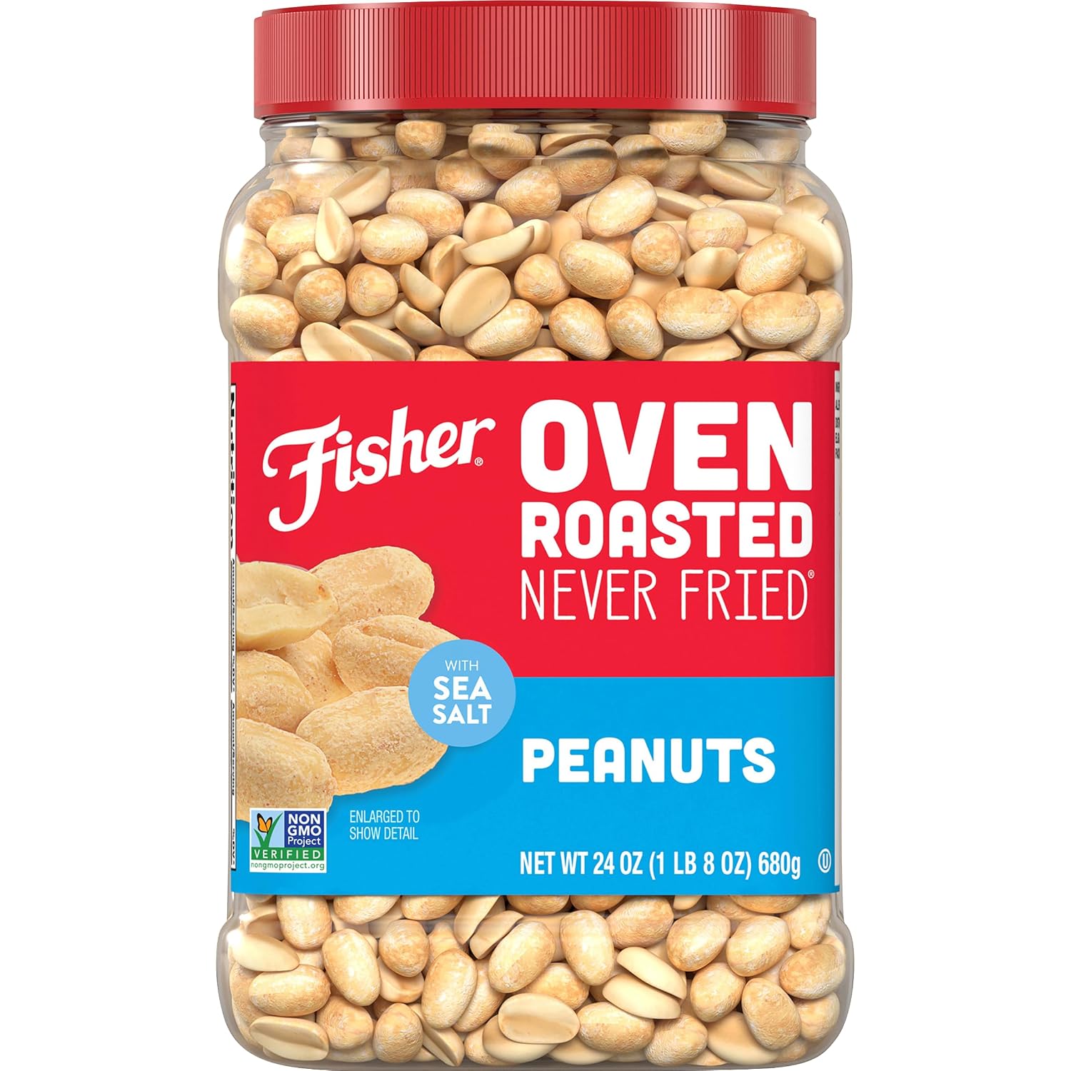 Fisher Oven Roasted Never Fried Deluxe Mixed Nuts, 24 Ounces