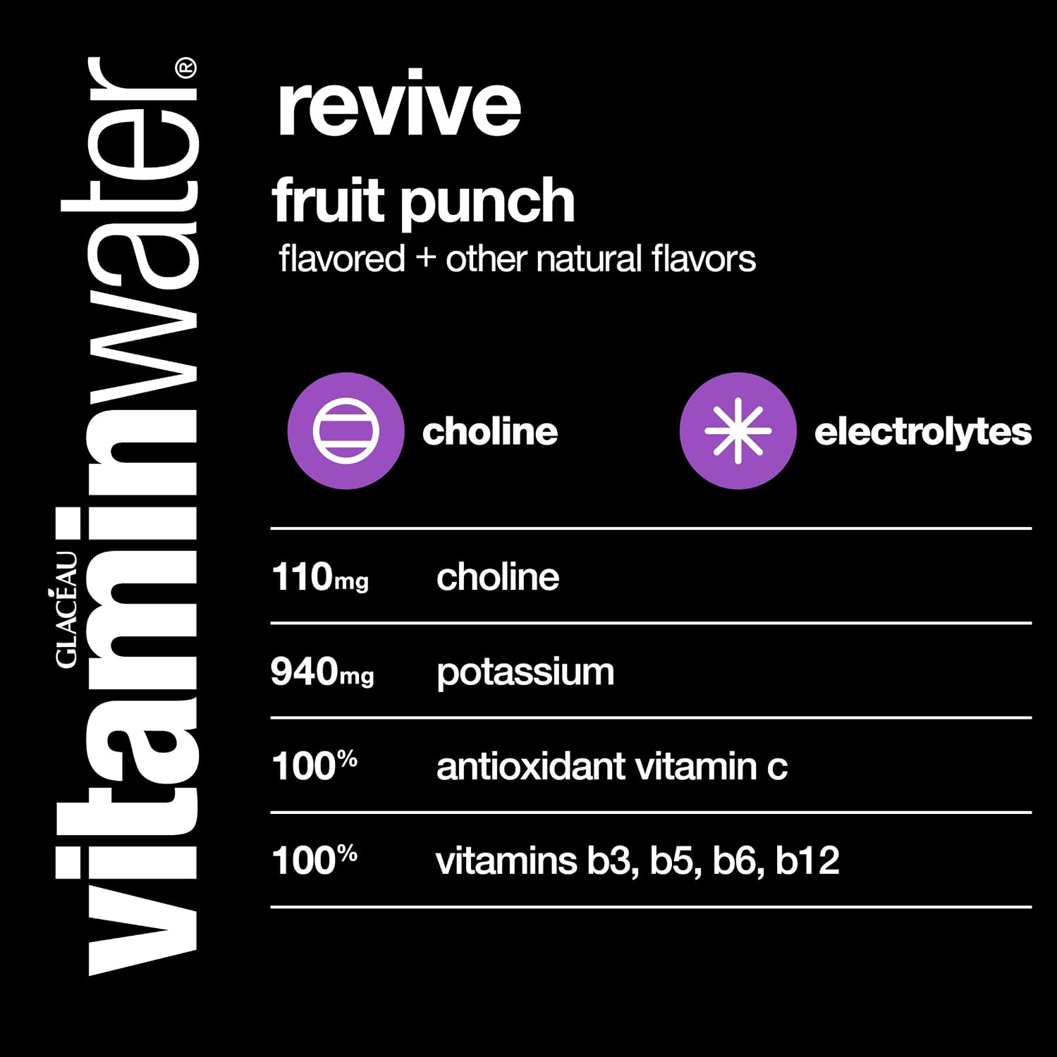 vitaminwater Power-C Dragonfruit Water Beverage, 16.9 fl oz, 6 pack | Bottled, nutrient-enhanced flavored water drink with 90 calories per bottle, antioxidants, and vitamins