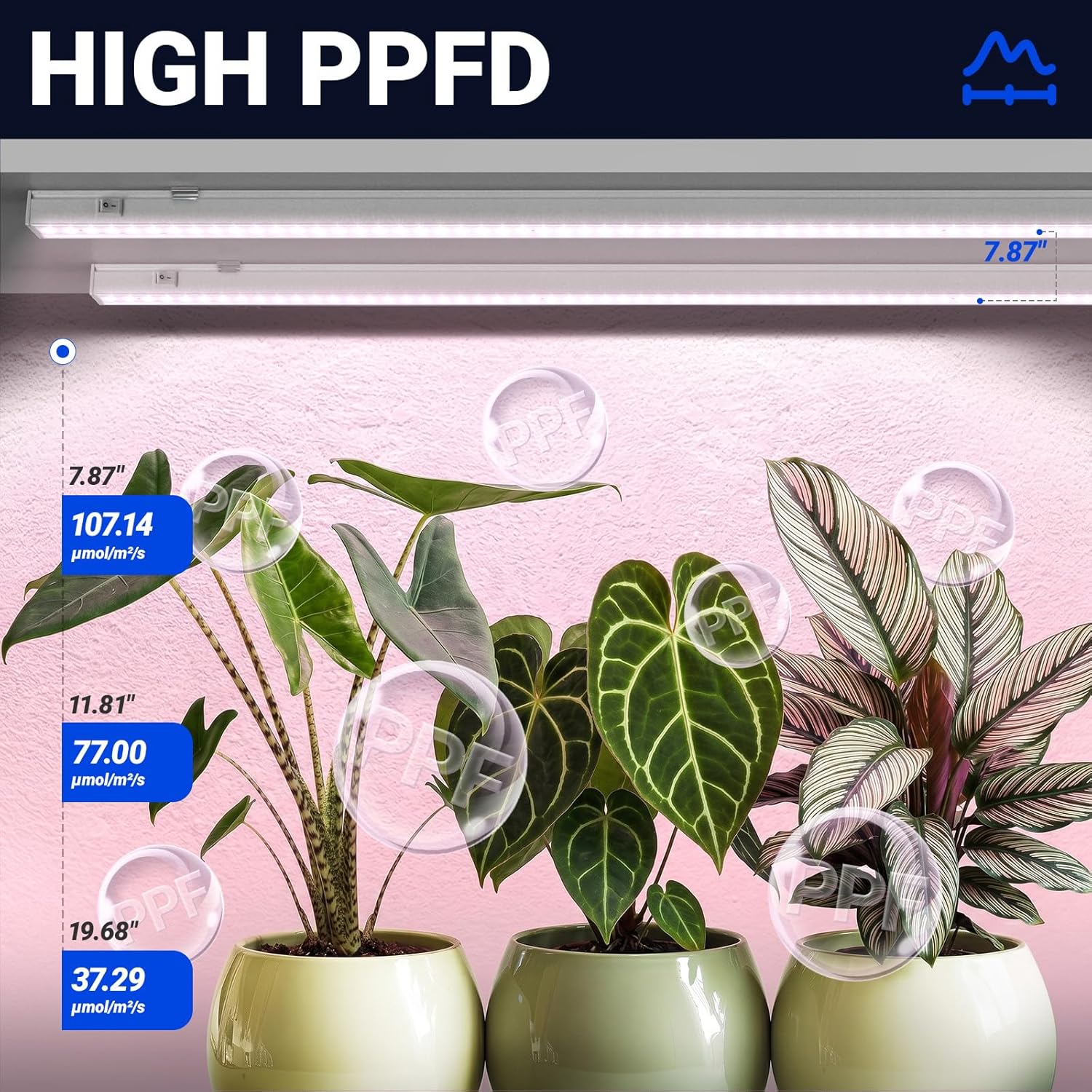 Barrina T5 Grow Lights for Indoor Plants, Full Spectrum, 2FT, 8 Packs