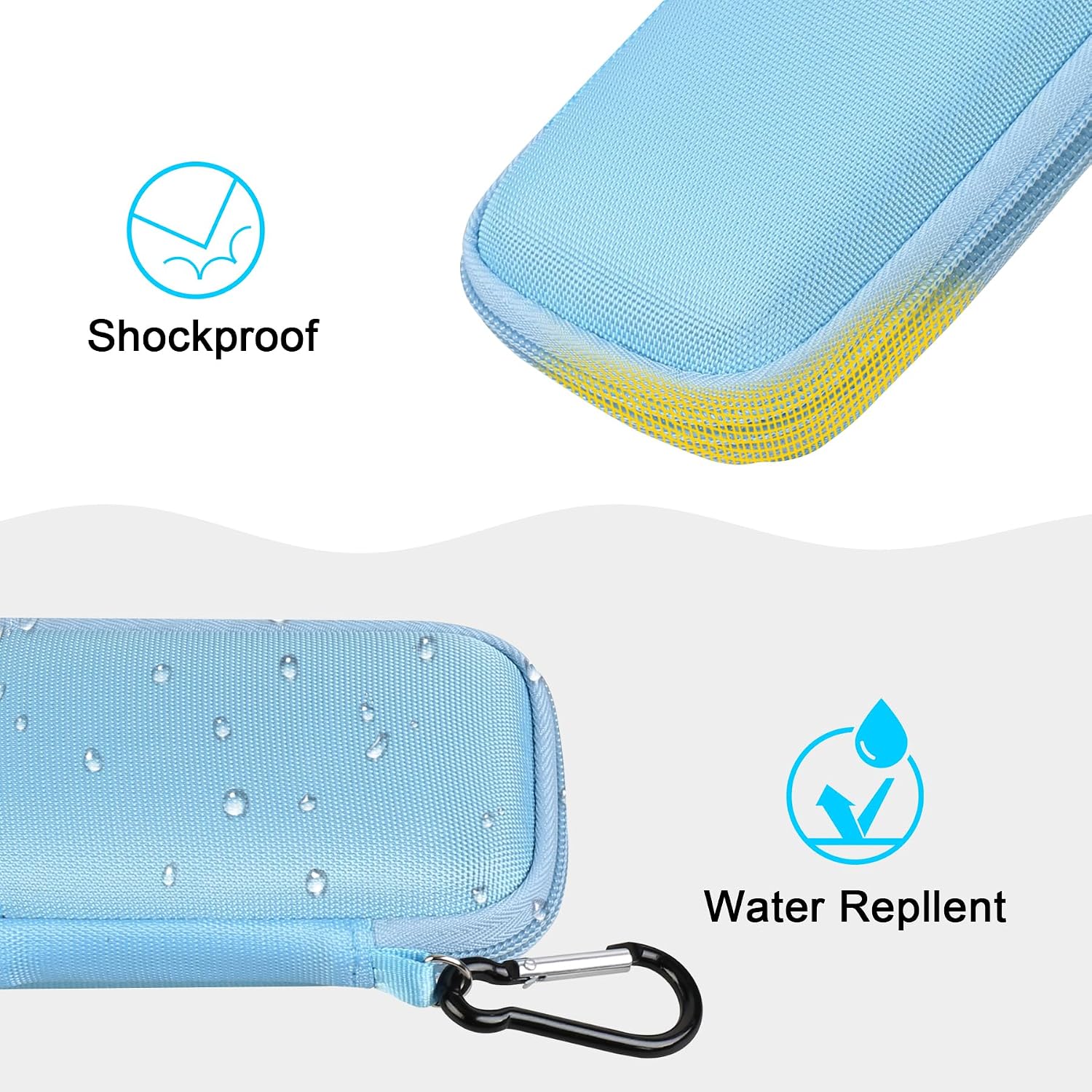 Lacdo Hard Carrying Case for SanDisk Extreme Pro/SanDisk Extreme Portable External SSD 500GB 1TB 2TB 4TB 8TB USB-C Solid State Drive EVA Shockproof