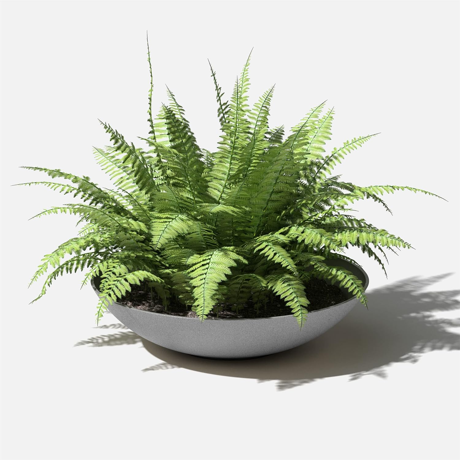 Veradek Mason Series Lane Bowl - Large Outdoor Bowl Planter | Made From a Durable Plastic-Stone Composite With Pre-Drilled Drainage Holes. Modern Patio/Tabletop Décor