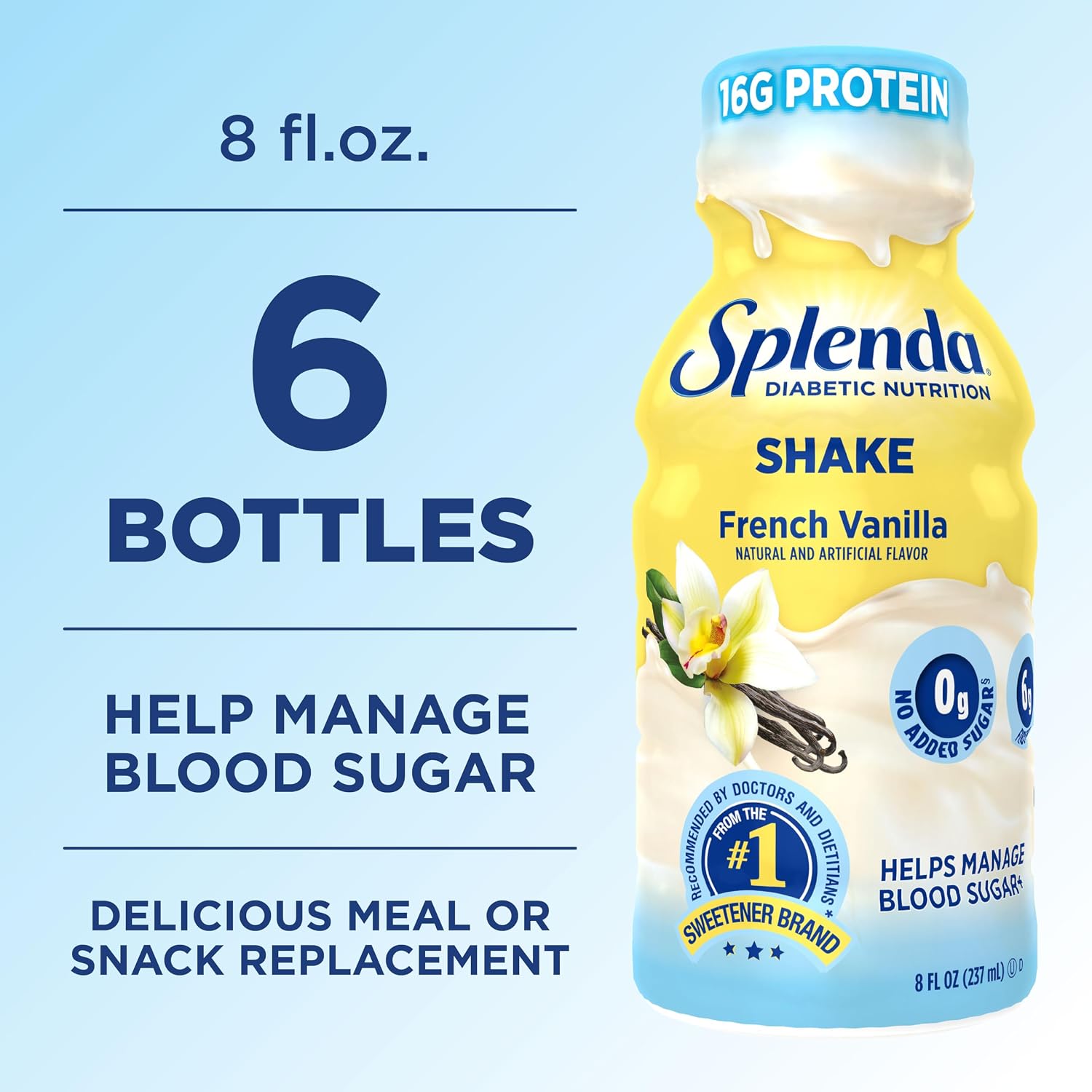 SPLENDA Diabetes Nutrition Shakes, Milk Chocolate, 8 Fl Oz