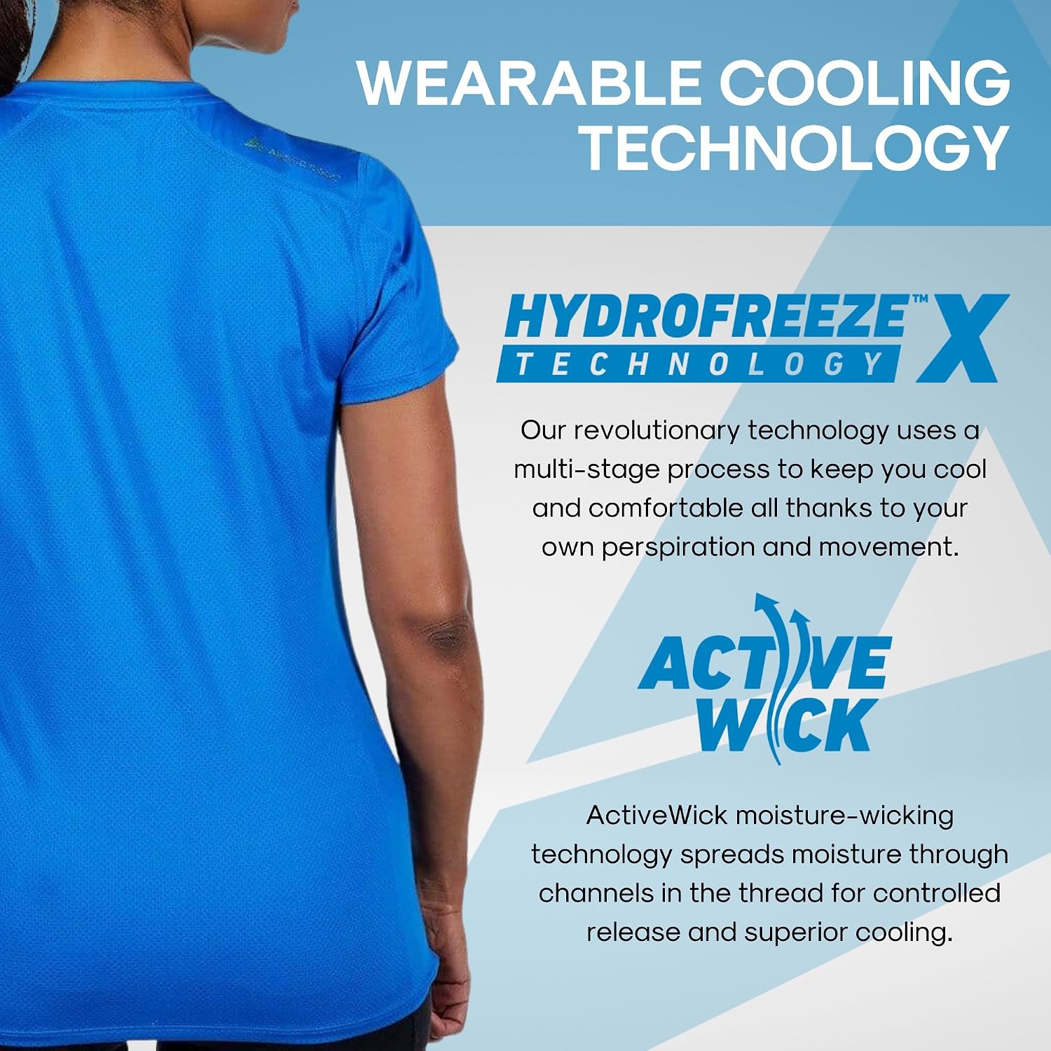 Arctic Cool Women's V-Neck Instant Cooling Moisture Wicking Performance UPF 50+ Short Sleeve Workout Shirt