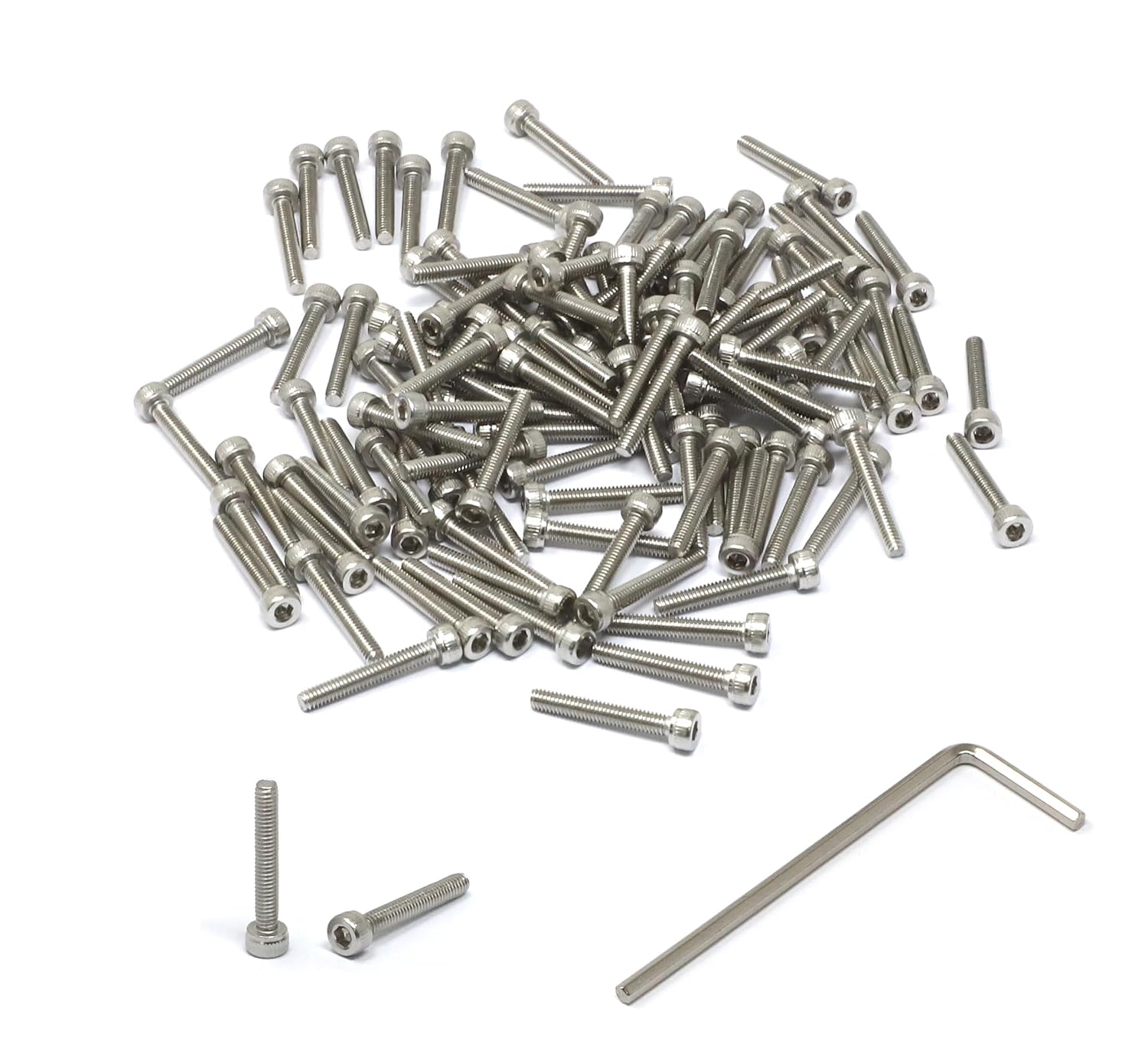 iexcell 20 Pcs M8 x 30/35/40/45/50 mm Stainless Steel 304 Hex Socket Head Cap Screws Bolts Assortment, Fully Threaded