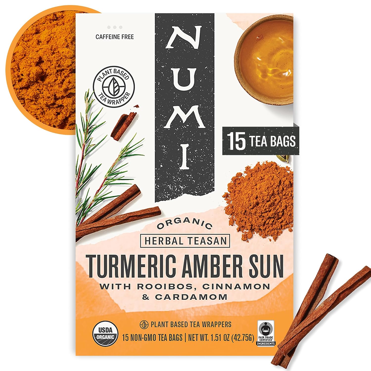 Numi Organic Gunpowder Green Tea – 54 Green Tea Bags – Bold, Smooth Flavor, Packed with Antioxidants, Naturally Energizing, Microplastic-Free Tea Bags