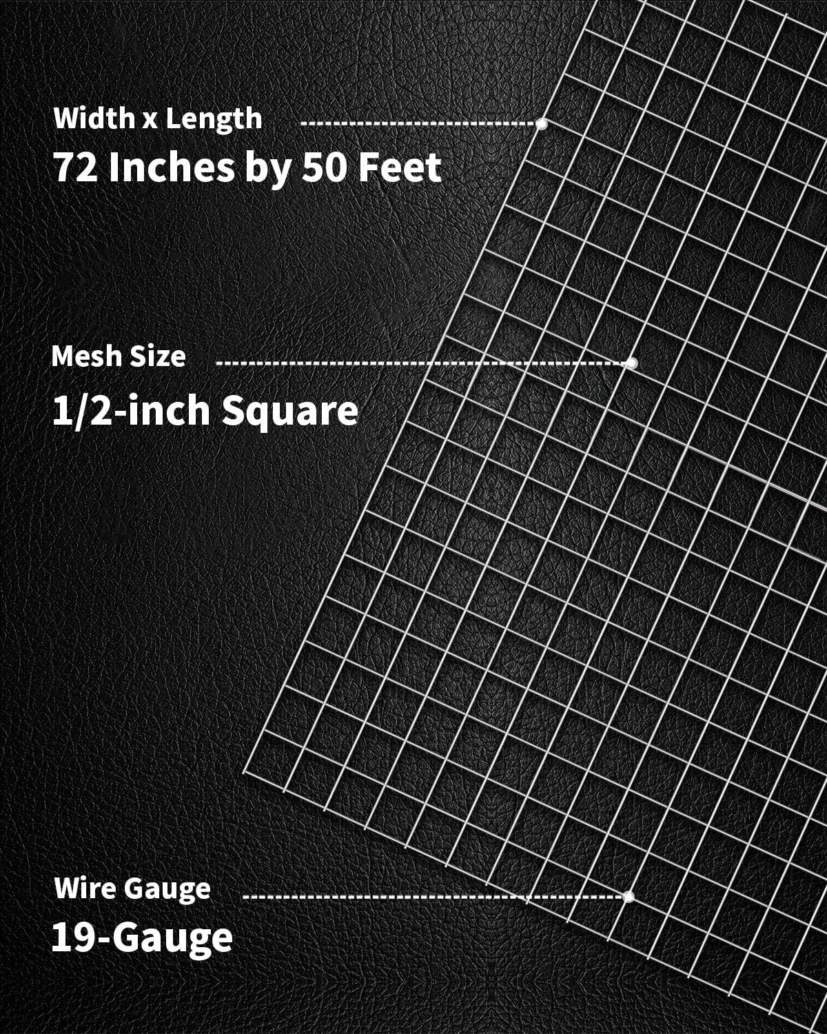Hardware Cloth 1/2'' Chicken Wire Fencing 48'' x 100' 19-Gauge
