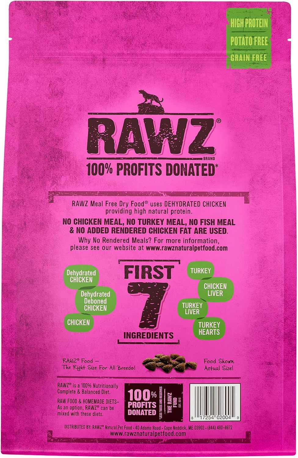 Rawz Dehydrated Chicken, Turkey & Chicken Recipe Natural Meal Free Dry Cat Food (3.5 Pound (Pack of 1), Chicken & Turkey)