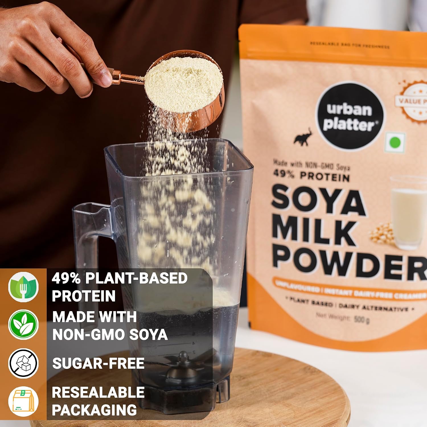 Urban Platter Soy Milk Powder, 400g