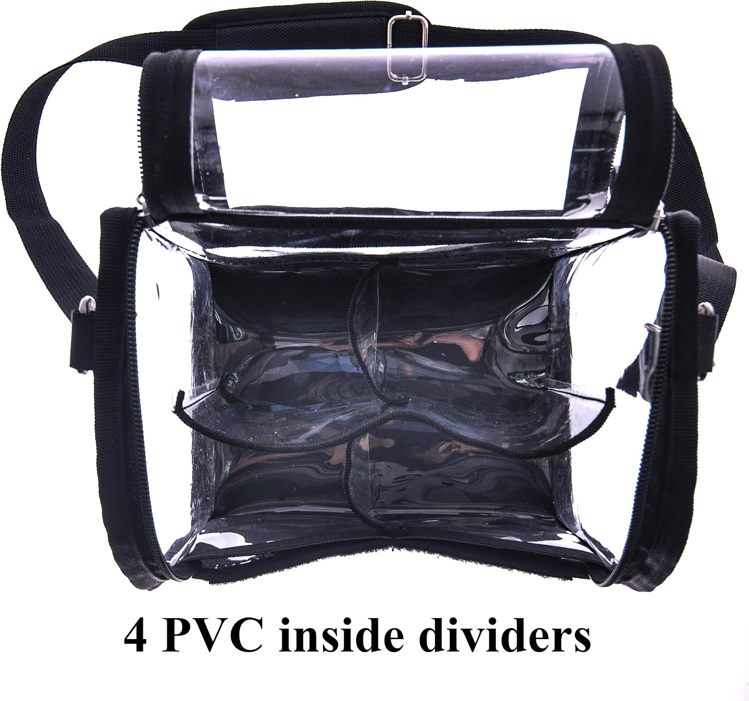 Trave Medium Makeup Brush Buddy Makeup Brush Holder Bag Cosmetic Kits Beauty Accessories Storage Organizer Bag with 4 Dividers & Shoulder Straps