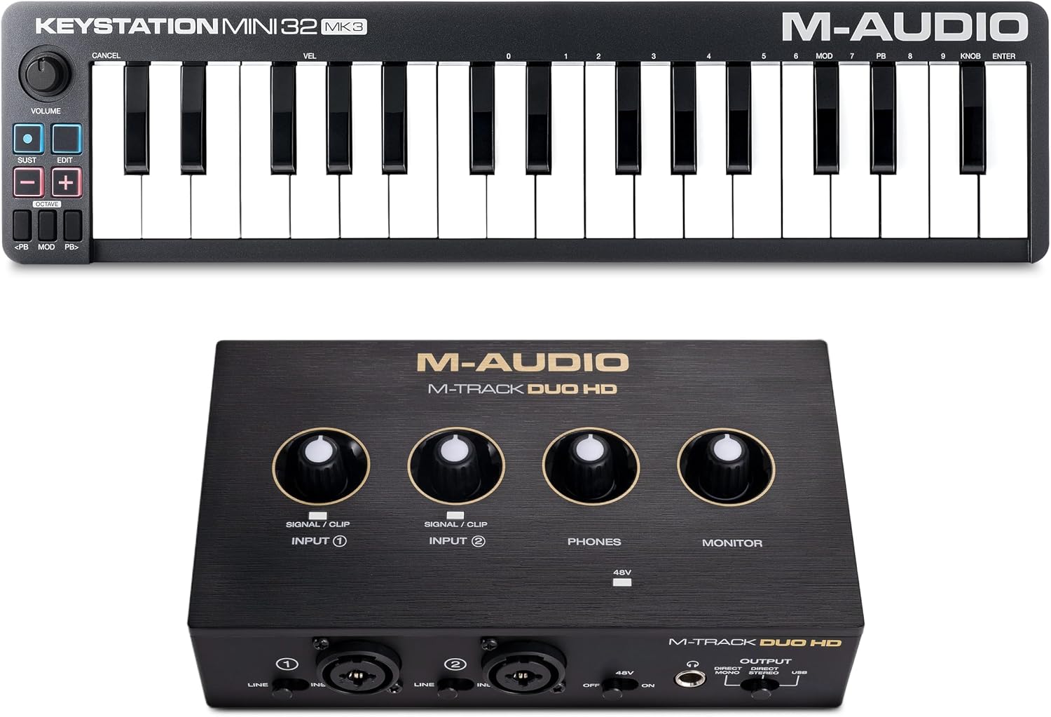 M-AUDIO Keystation Mini 32 MK3 USB MIDI Controller | Portable Mini Keyboard, 32 Velocity-Sensitive Keys, and Bundled DAW Recording Software