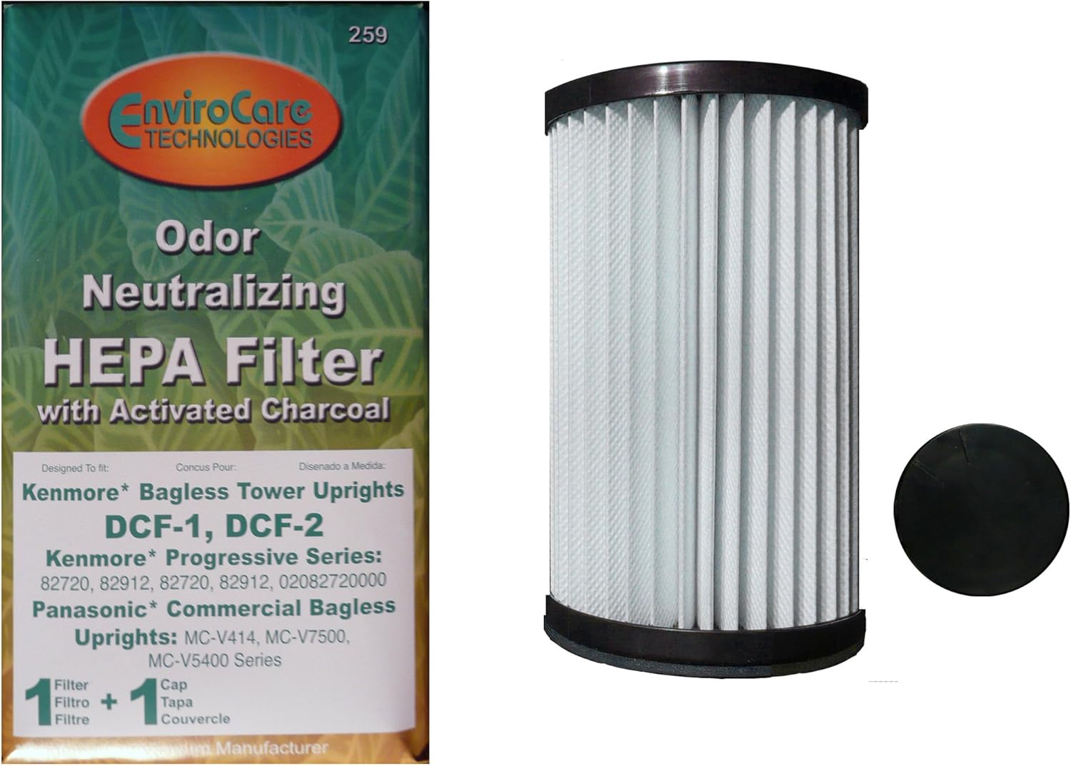 EnviroCare Replacement Tower HEPA Vacuum Filters Designed to Fit Kenmore Progressive Bagless Uprights
