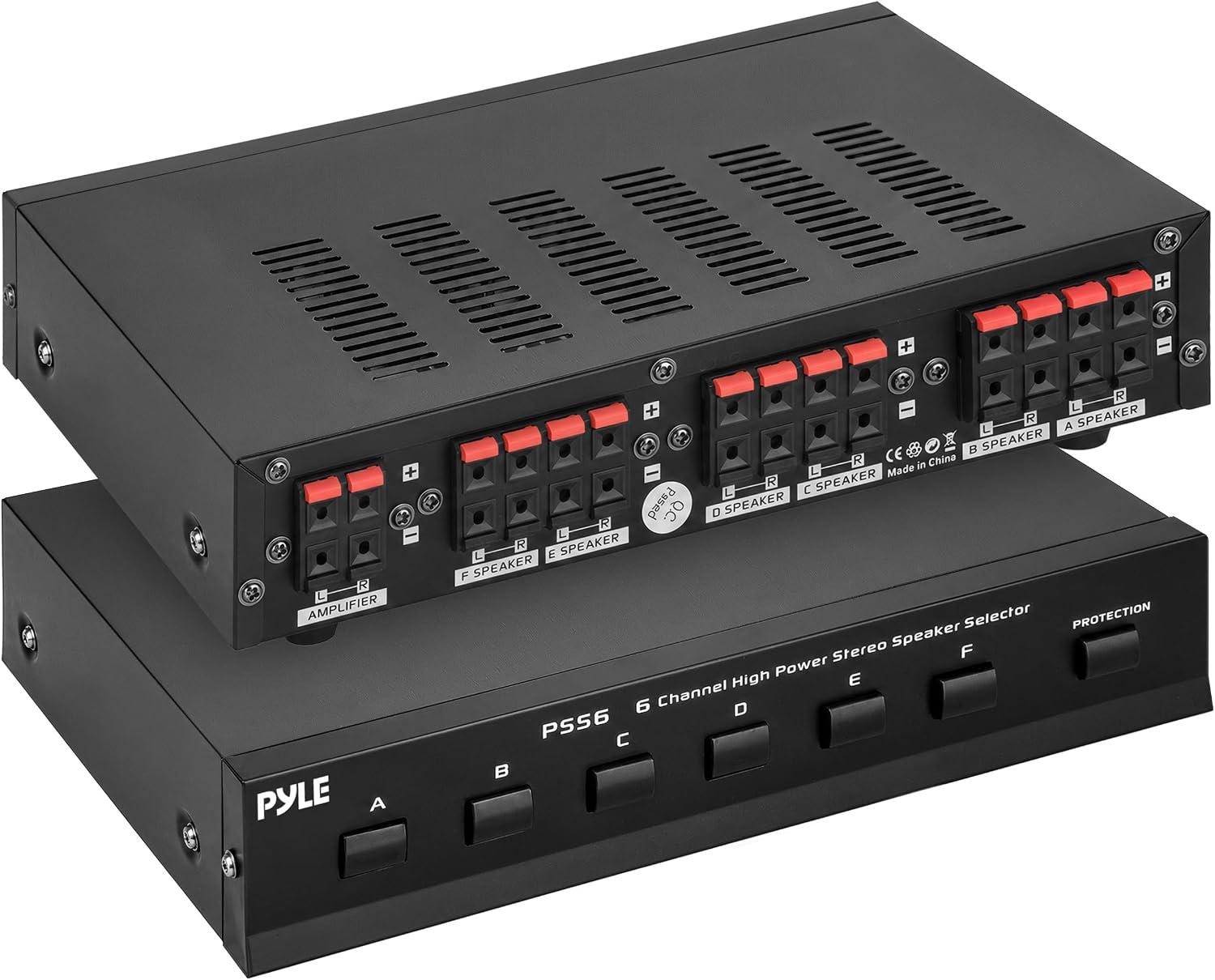 PYLE PSS6 Home 6-Channel High Power Stereo Speaker Selector, Black