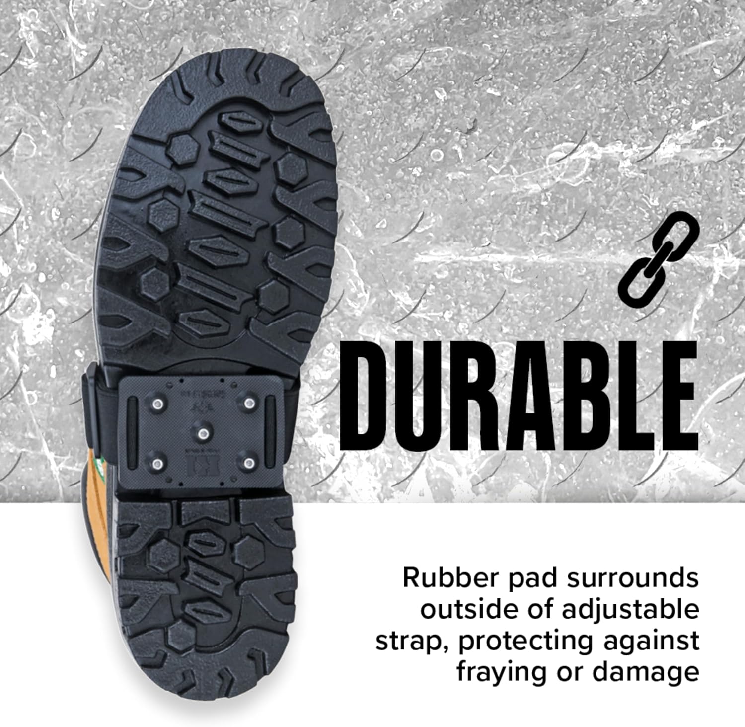K1 Mid-Sole Ice Cleats for Men & Women - Rotatable Traction Aids For Winter Snow - Hi Vis - Low Profile