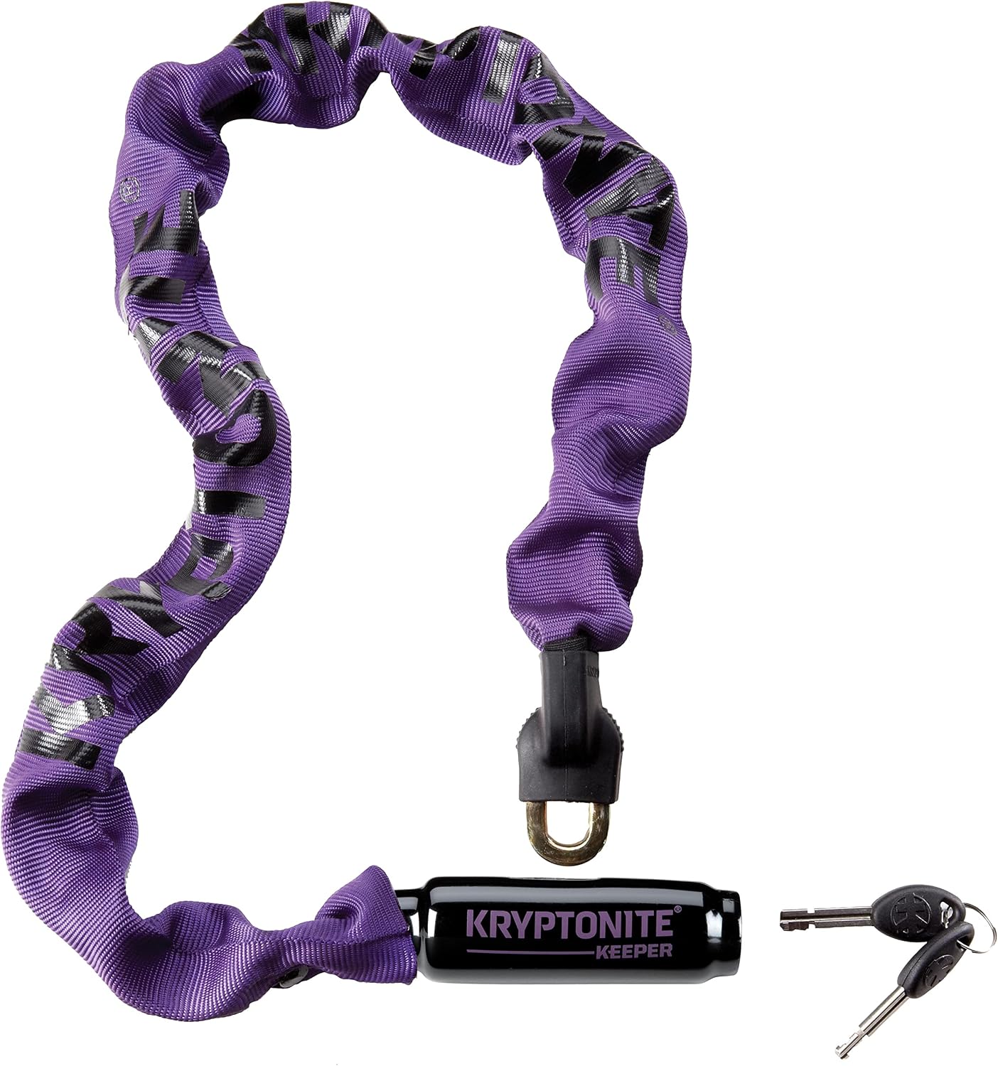 Kryptonite Keeper 785 Bike Chain Lock, 2.8 ft Heavy Duty Anti-Theft Lock | 7mm Manganese Steel Links, 85cm Length, Disc-Style Cylinder, Nylon Sleeve for Motorcycle, Scooter, Gate, Fence
