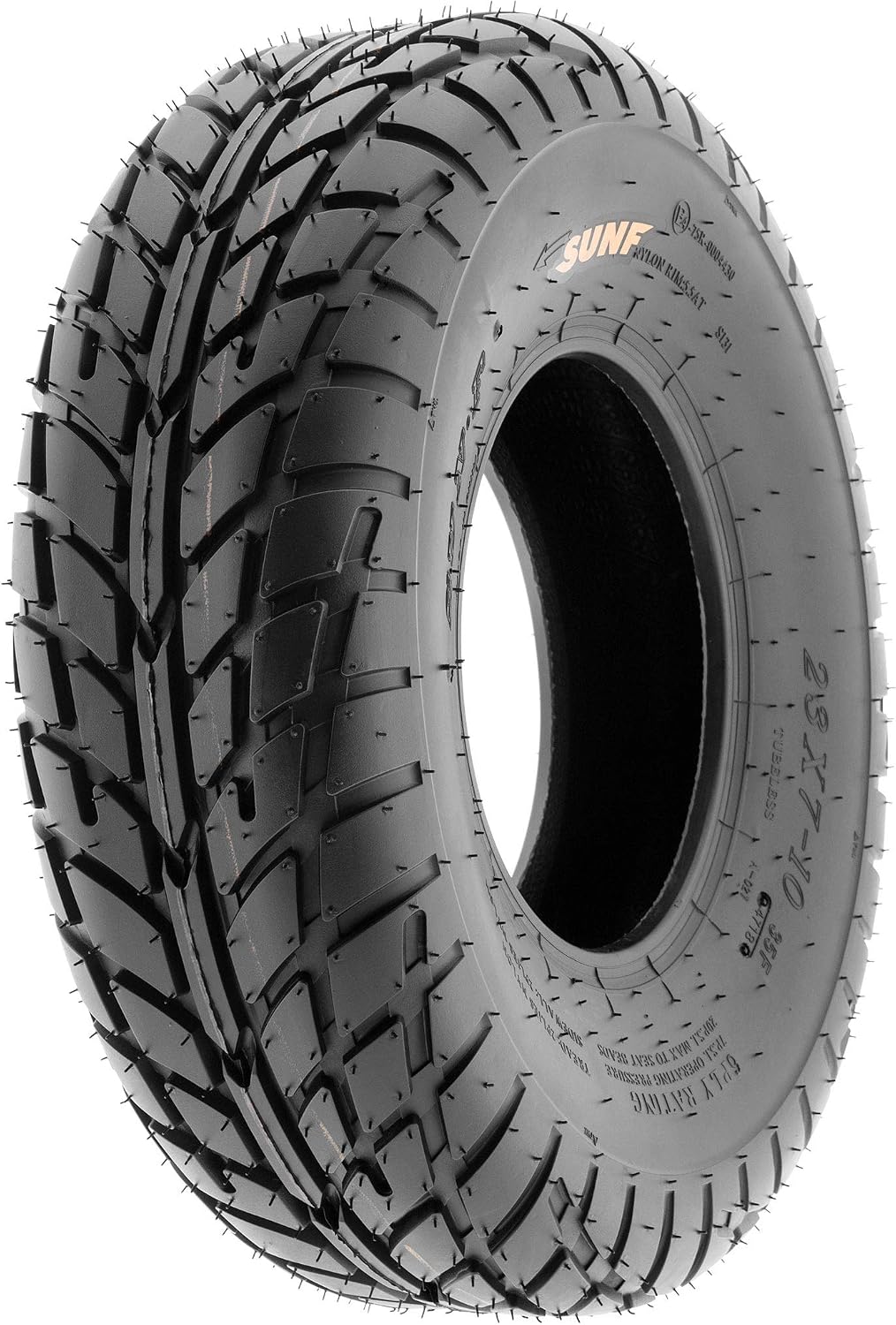 SunF A021 TT Road Go ATV UTV Flat Track & Asphalt Tires 19x6-10 Front & 225/45-10 Rear, 6 PR, Set of 4