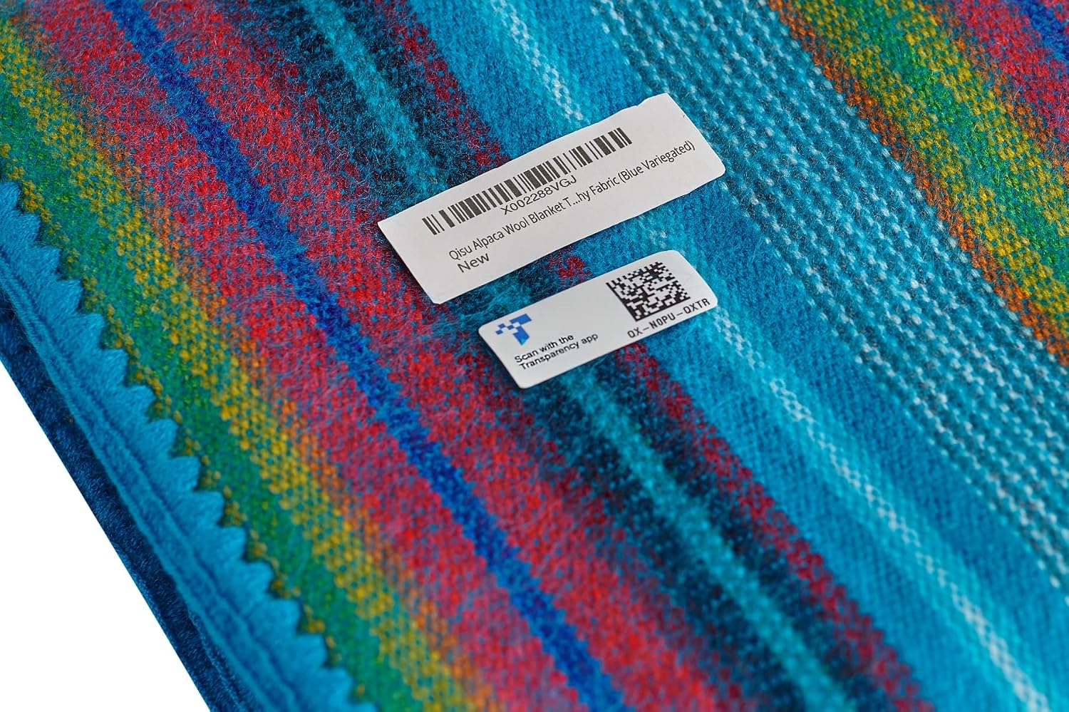 QISU Alpaca Wool Blanket Throw | Large, Beautiful, Warm, Variegated | 85 x 65 inches | Ultra-Soft, Hypoallergenic and Breathable | Non-Itchy or Scratchy Fabric (Green Variegated)