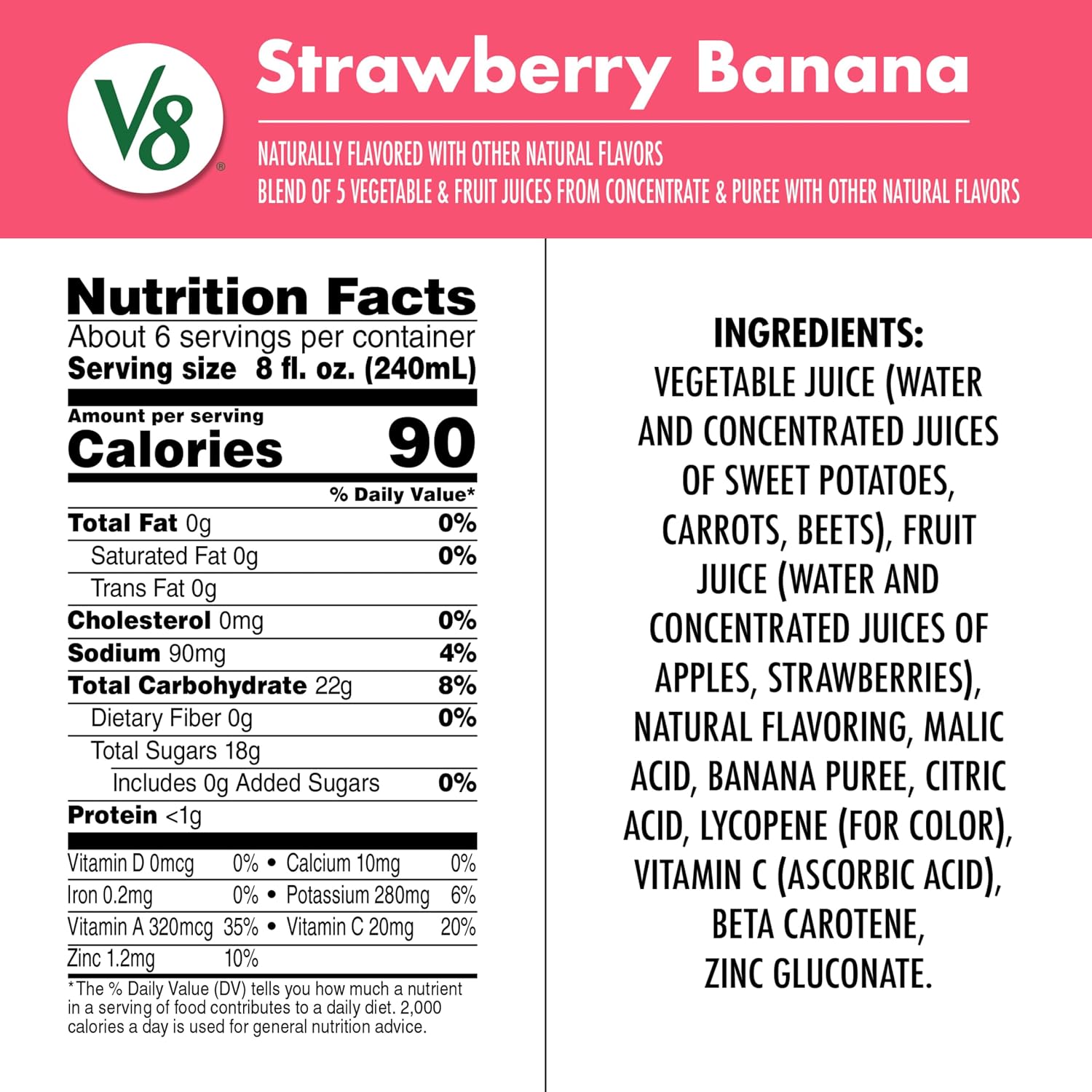 V8 Blends 100% Juice Pomegranate Blueberry Juice, Fruit and Vegetable Juice Blend, 46 Fl Oz Bottle