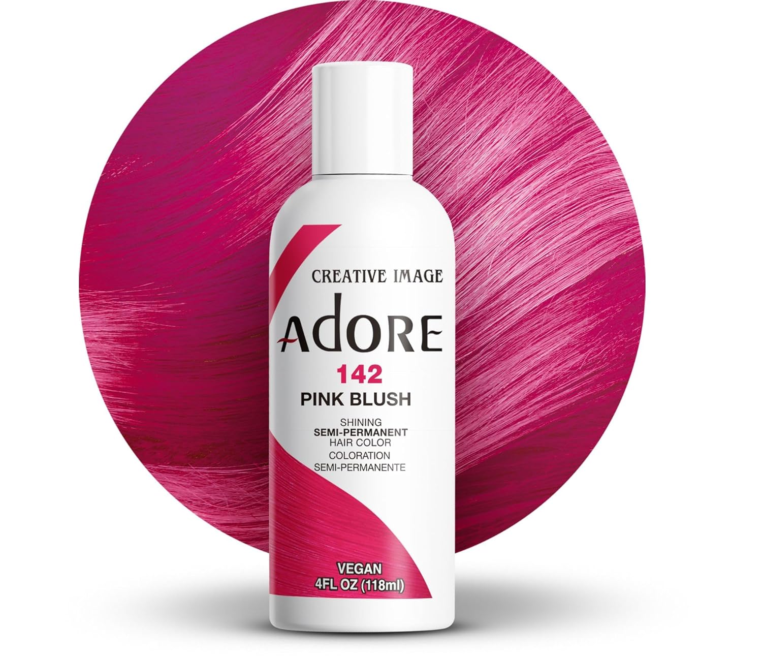 Adore Semi Permanent Hair Color, 107 Mocha, 4 Fl Oz | Vegan & Cruelty-Free Brown Hair Dye | No Ammonia, No Peroxide, No Alcohol