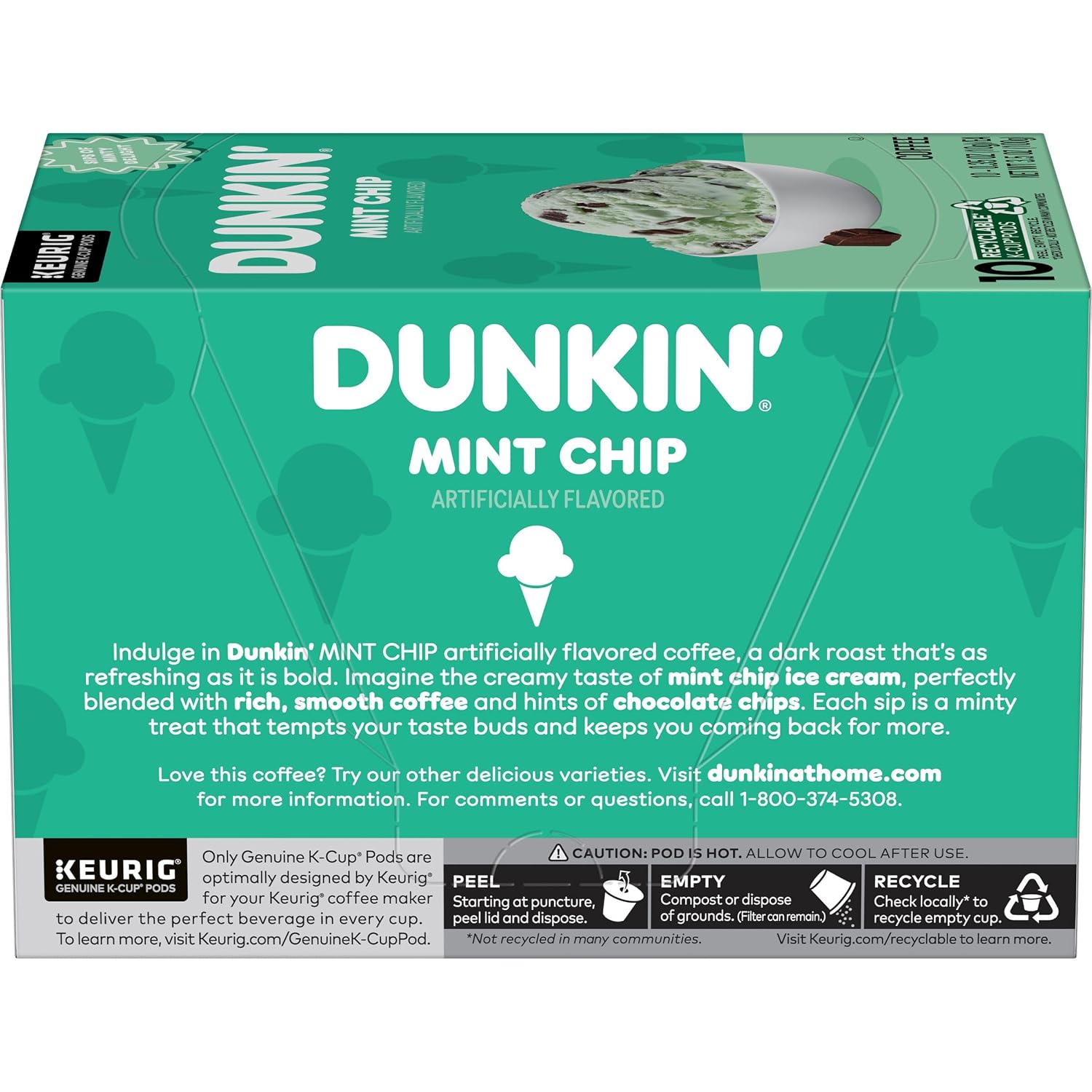 Dunkin’ Pumpkin Spice Artificially Flavored Coffee, 60 Keurig K-Cup Pods | 6 boxes of 10 single serve coffee pods each, Limited edition fall flavor, Made with arabica coffee, SNAP EBT eligible