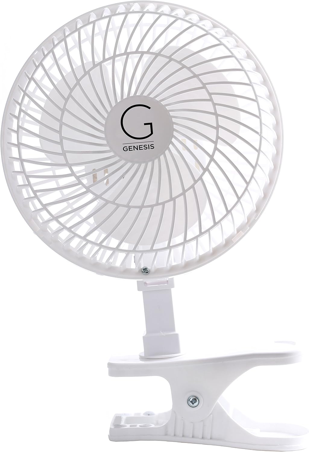 Genesis 6-Inch Clip Convertible Table-Top & Clip Fan Two Quiet Speeds - Ideal For The Home, Office, Dorm, More Off White