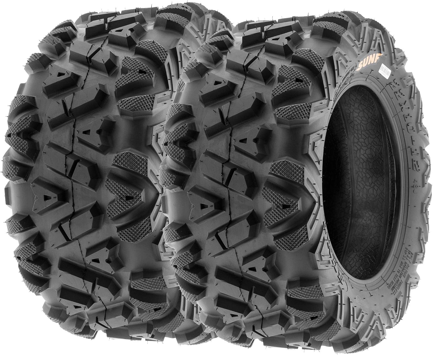 SunF ATV Tires 22x10-12 UTV Off-Road Tires 22x10x12 All Terrain 6 Ply Tubeless A033, Set of 2