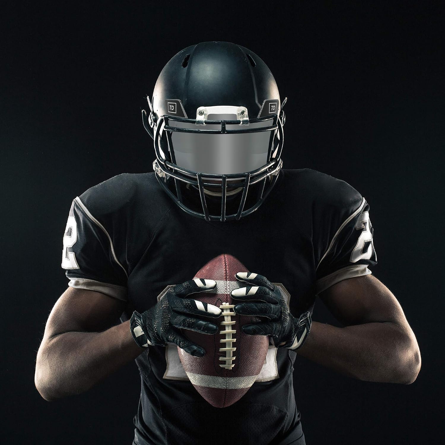 TD Sports Football Visor | Fits Kids, Youth, and Adult Helmets | Eye Protection for Helmet and Facemask