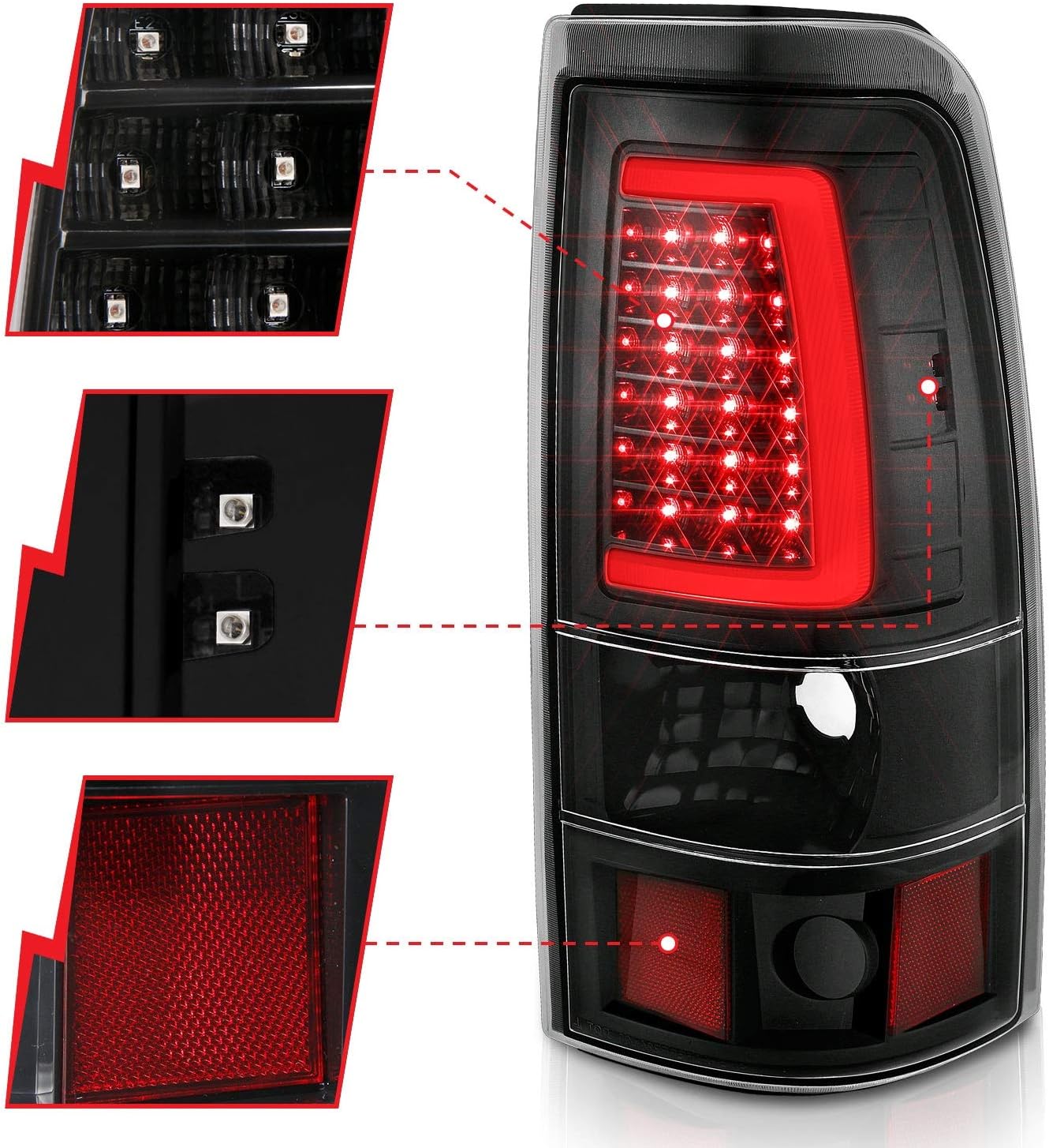 ANZO USA 311333 Taillamps Fits Chevrolet Silverado 1500