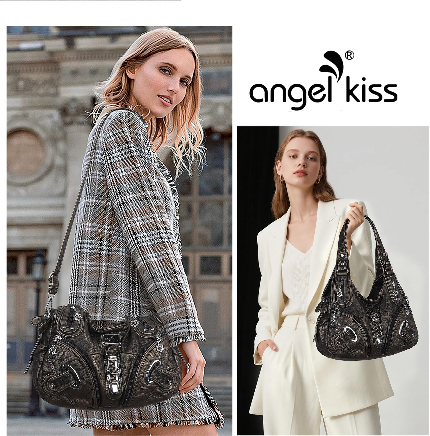 Angelkiss Hobo Purses and handbags for Women Satchel Handbag Women Purses Large Daily Shoulder Bags