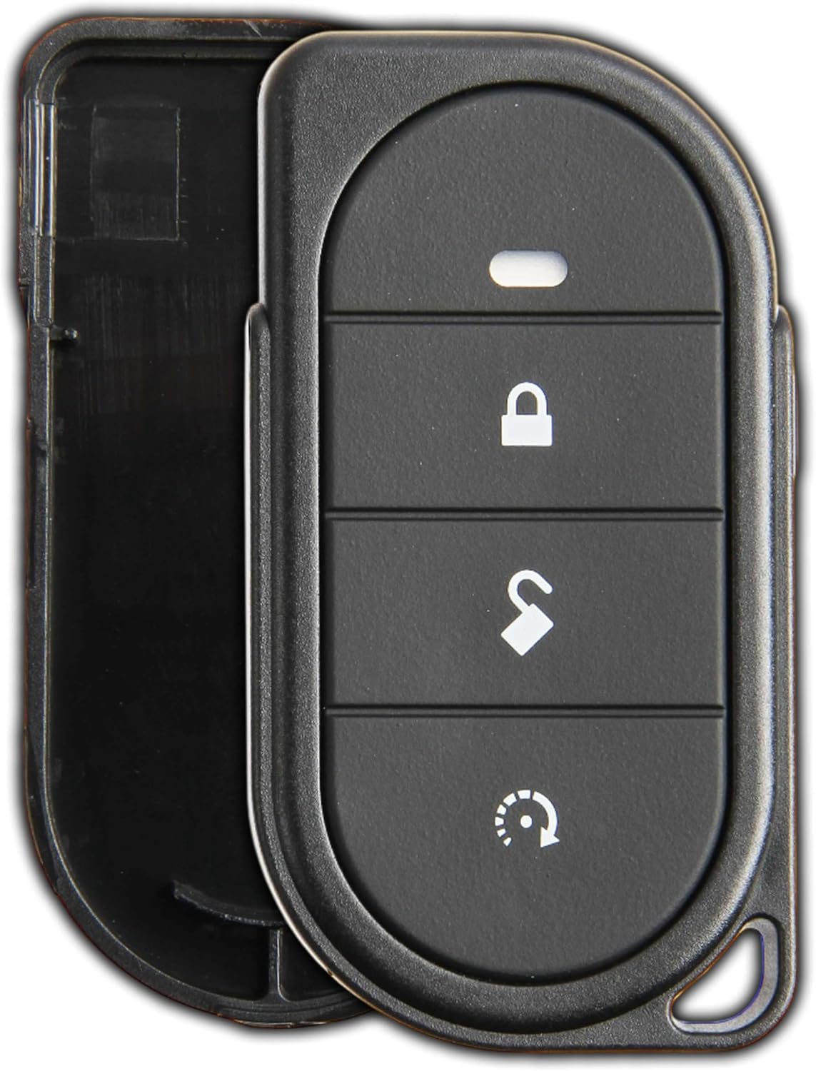 KeylessOption Keyless Entry Remote Control Car Key Fob Shell Button Pad Alarm Security Cover Lock Unlock Remote Start 3-Button Replacement for Viper (7146V)
