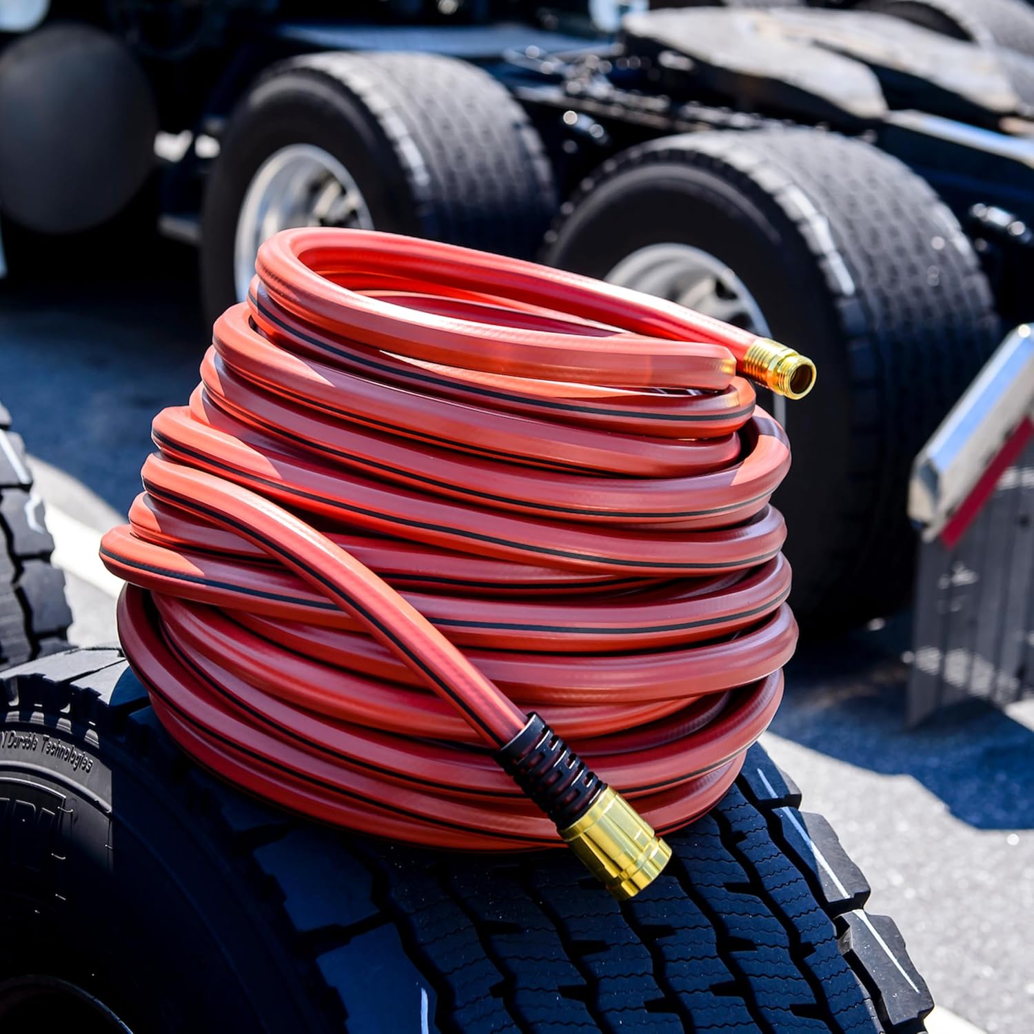 Element ContractorFARM Heavy Duty Watering Hose, 100' Length, 3/4" Diameter, 400+ PSI, Red