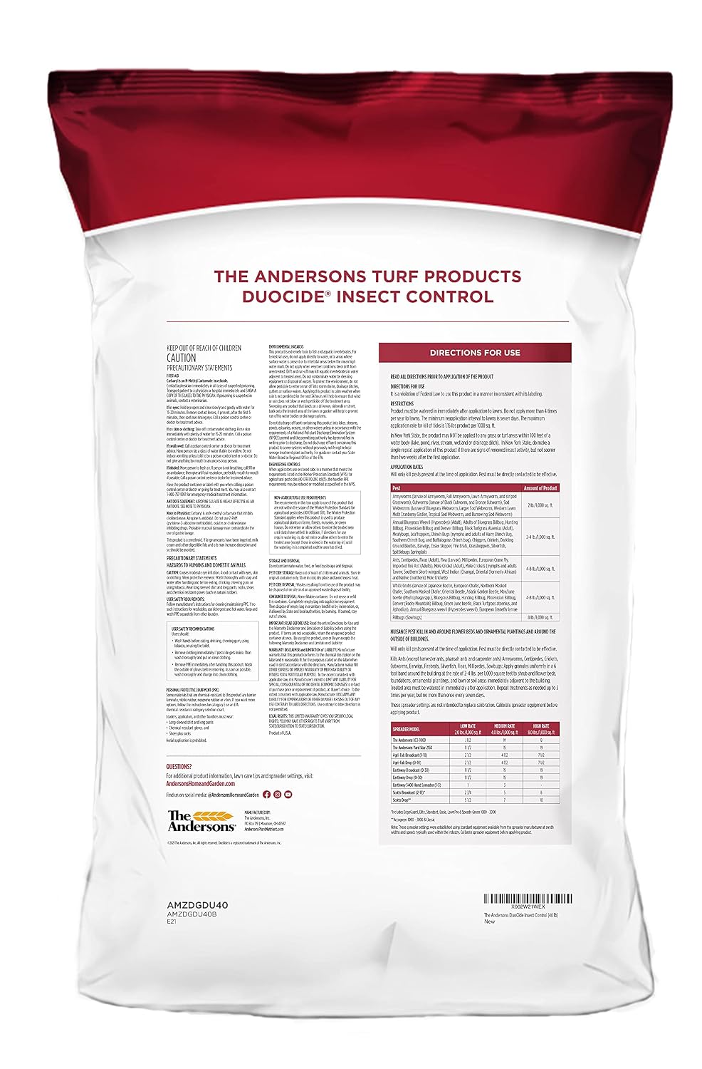 The Andersons DuoCide Professional-Grade Lawn Insect Control - Covers up to 9,000 sq ft (18 lb)