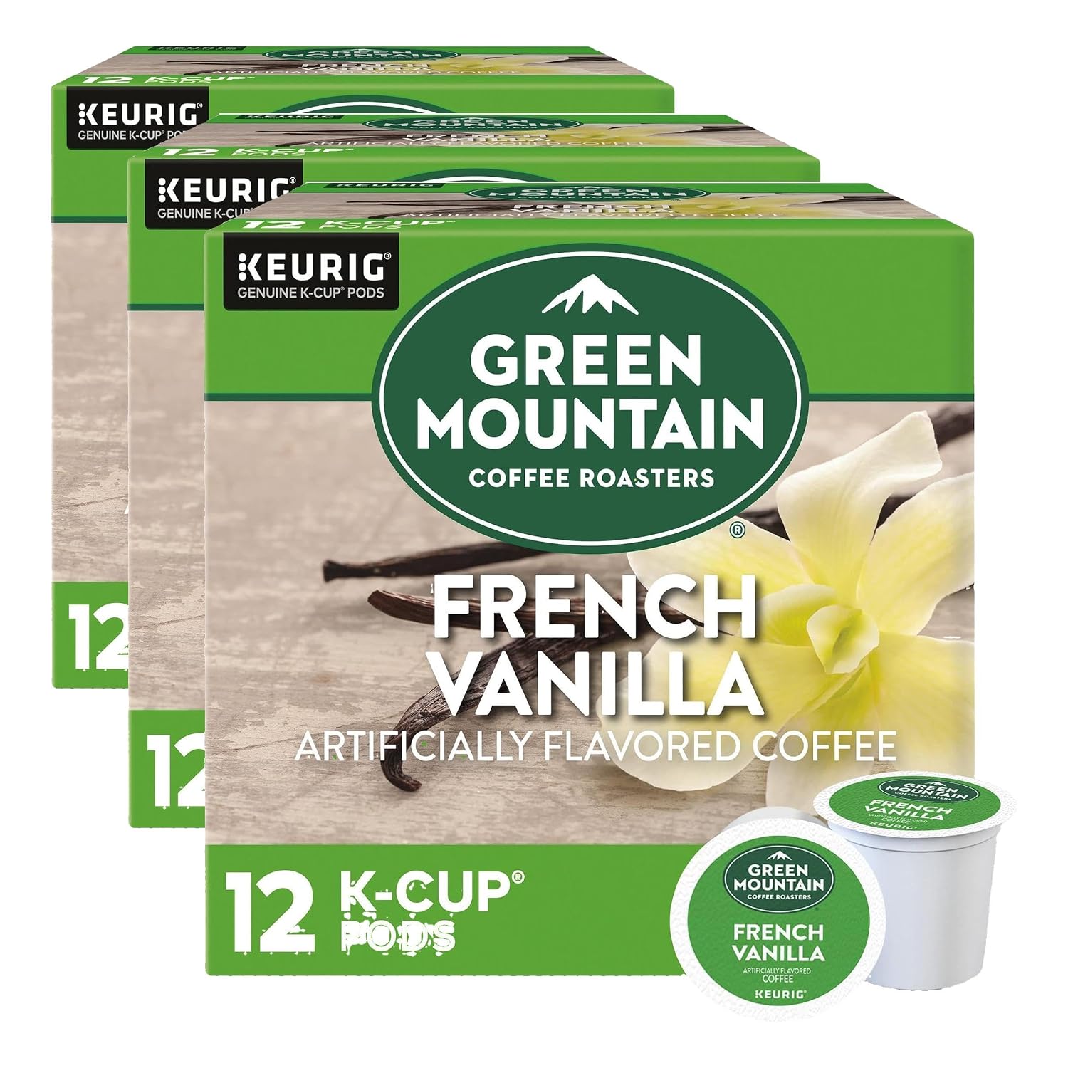 Green Mountain Coffee Roasters Island Coconut, Single-Serve Keurig K-Cup Pod, Flavored Light Roast Coffee, 24 Count (Pack of 1)