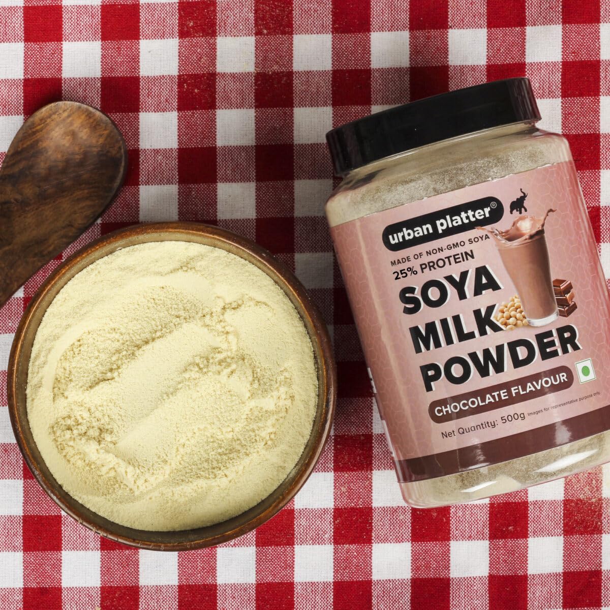 Urban Platter Soya Milk Powder | 35.27 Oz (1kg) | 49% Plant Protein | Unflavored Soy Milk for Coffee, Tea, Smoothies, Baking & Cooking | Non-GMO, Dairy-Free, Vegan