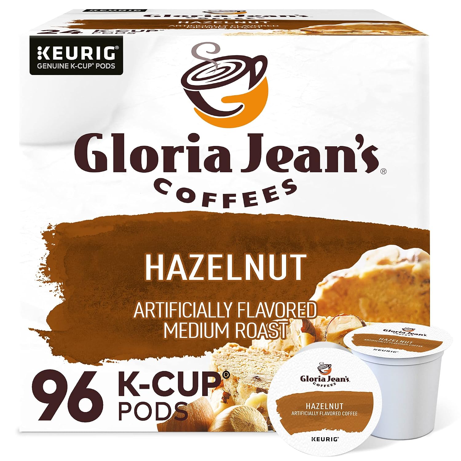 Gloria Jean's Coffees Butter Toffee, Single-Serve Keurig K-Cup Pods, Flavored Medium Roast Coffee, 96 Count