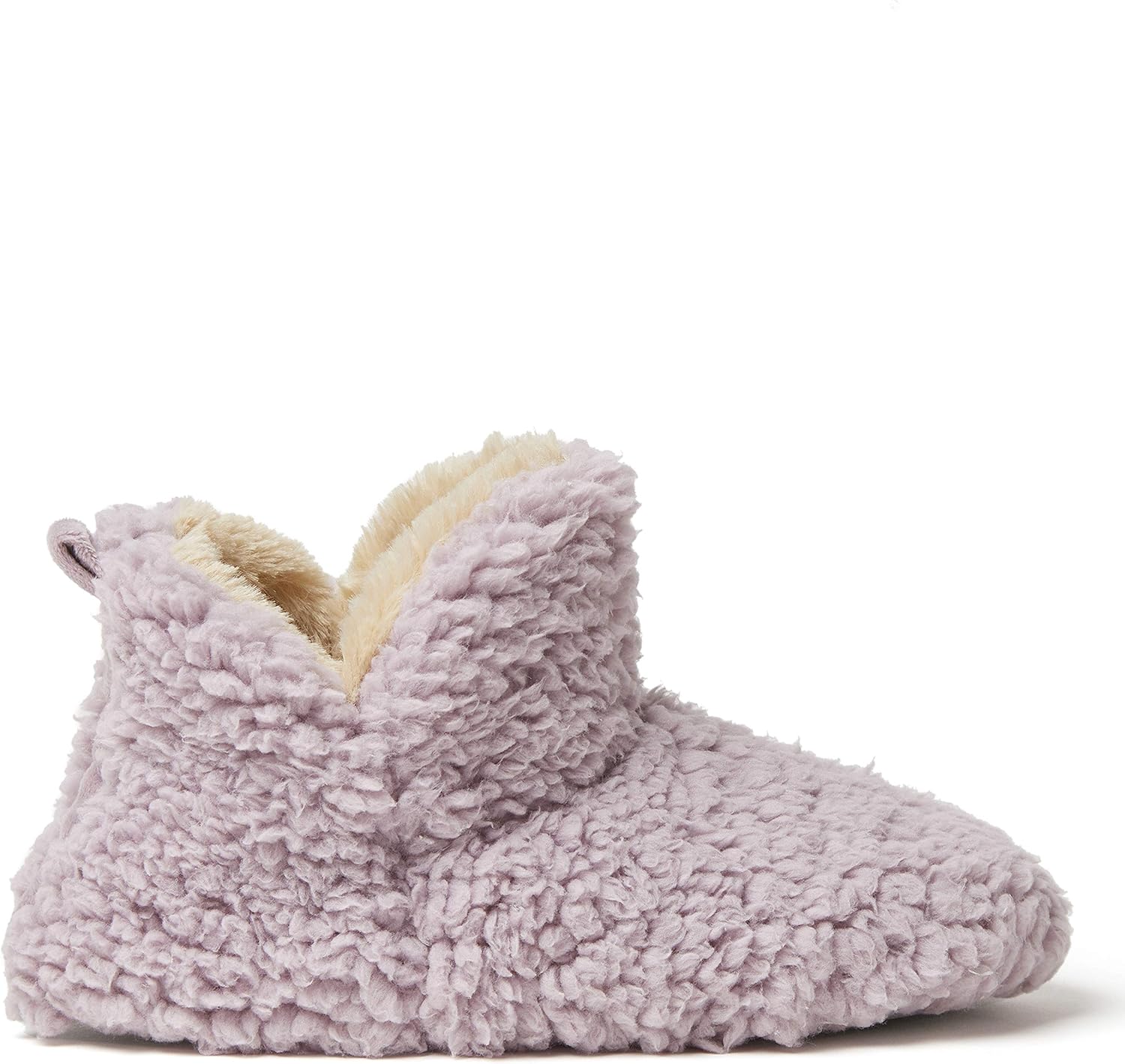 Dearfoams Women's Chelsea Faux Fuzzy Sherpa Indoor House Bootie Slipper