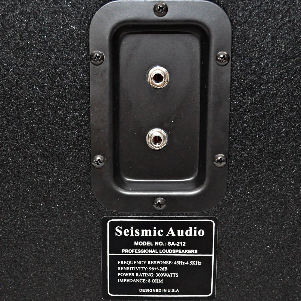 Seismic Audio - Empty 212 Guitar Speaker Cabinet - 2x12 PA/DJ PRO Audio - Loaded with Everything but Speakers. Includes Grill, Wire, Jack Plates