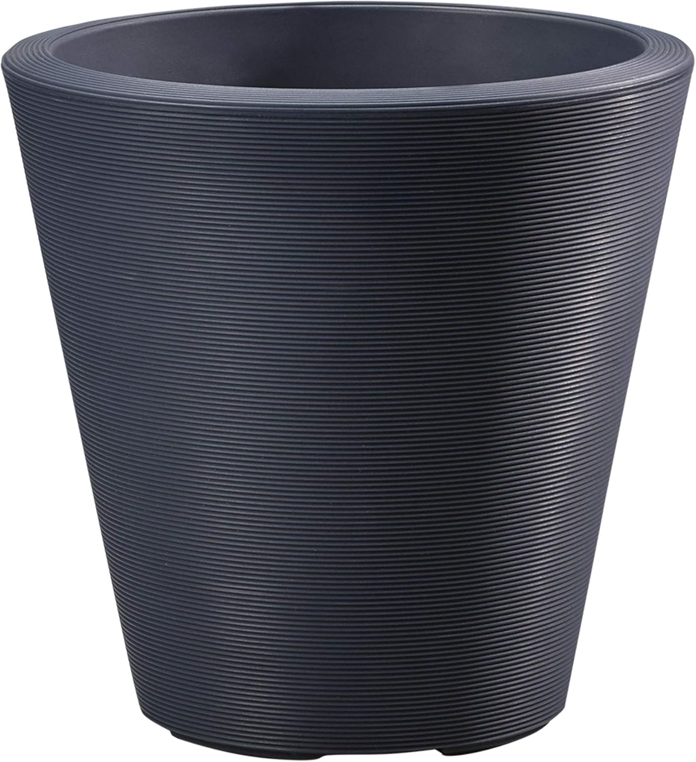 Crescent Garden Madison Planter– Weather-Resistant, Double Walled Indoor/Outdoor Plant Pot with Drain Hole – Durable All-Season Flower Container, 14" W (Cloud White)