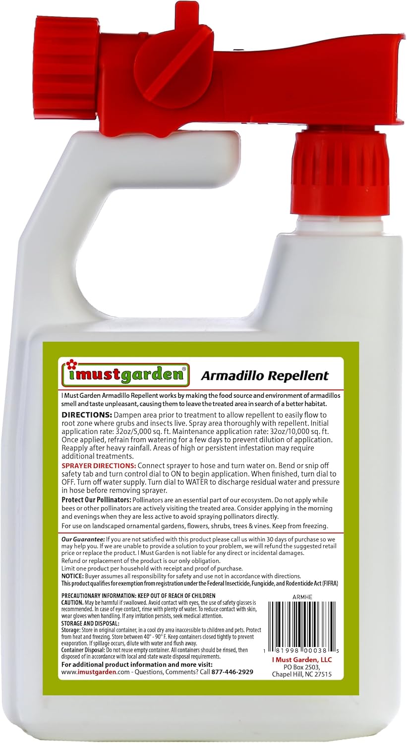 I Must Garden Armadillo Repellent - 32oz Hose End Concentrate