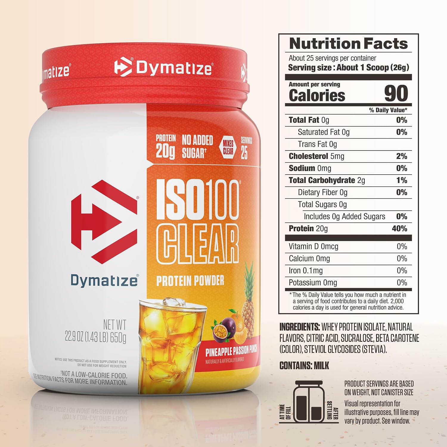 Dymatize ISO100 Protein Powder, 100% Whey Isolate, Gourmet Chocolate | 25g Protein, Hydrolyzed, Fast-Absorbing, Supports Muscle Health, 5.5g BCAAs, Gluten-Free, 76 Servings, 5 lb