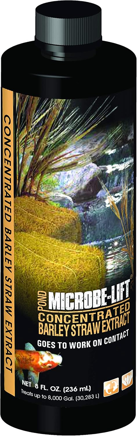 Microbe-Lift Concentrated Barley Straw Extract Conditioner for Ponds – 1 Gallon – Safe for Koi Fish, Plants & Decorations – Natural Pond Conditioner, Cost-Efficient & Organic Solution