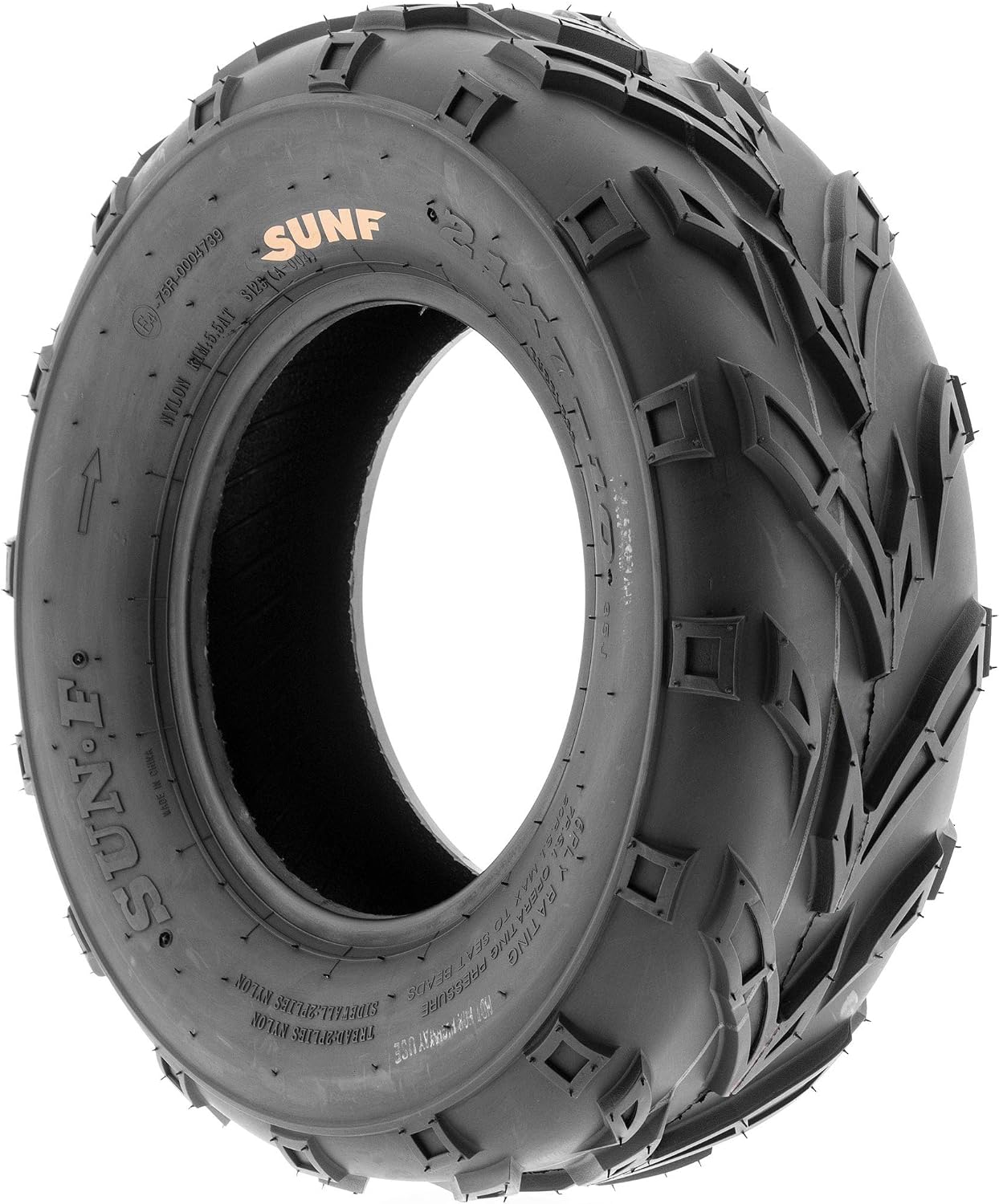 SunF A004 ATV UTV Off-Road Tire 22x10-10, 6 PR, Track & Trail, Tubeless