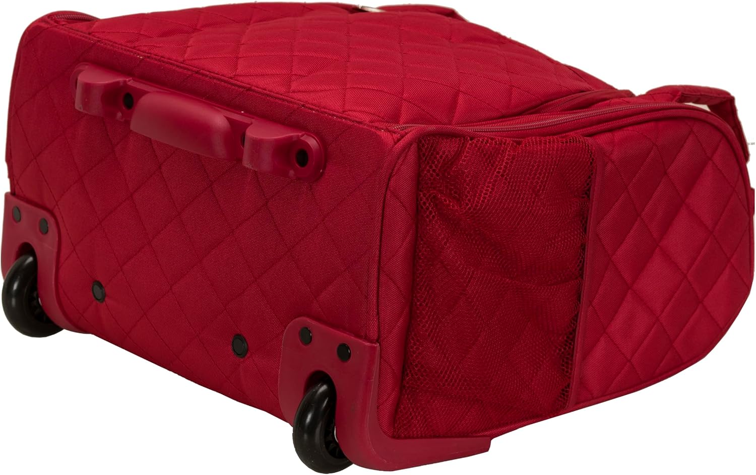 Rockland Melrose Upright Wheeled Underseater Carry-On Luggage, Red