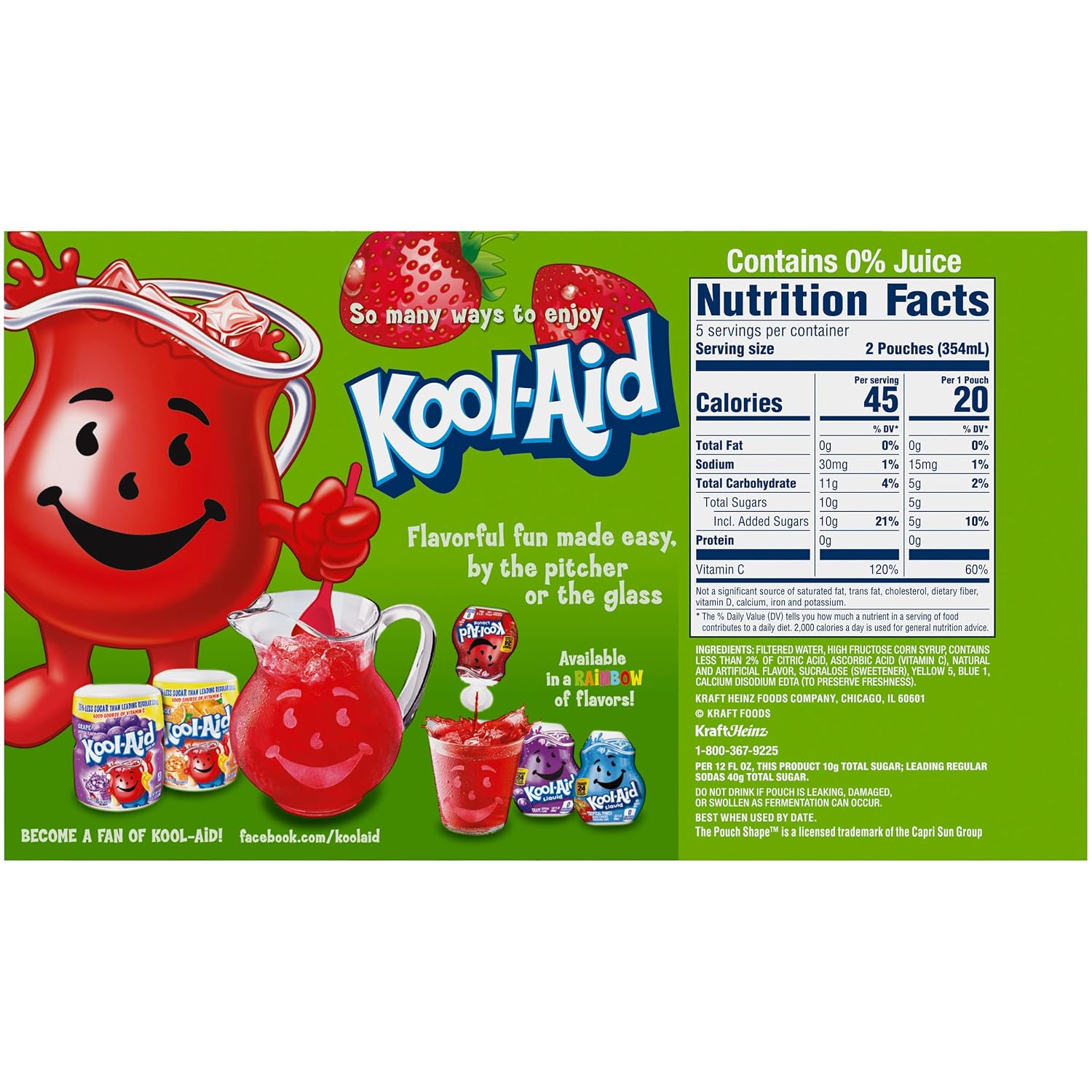 Kool-Aid Juice Drink, 40 ct Pack, Grape Flavored, 4 Boxes of 10 Pouches