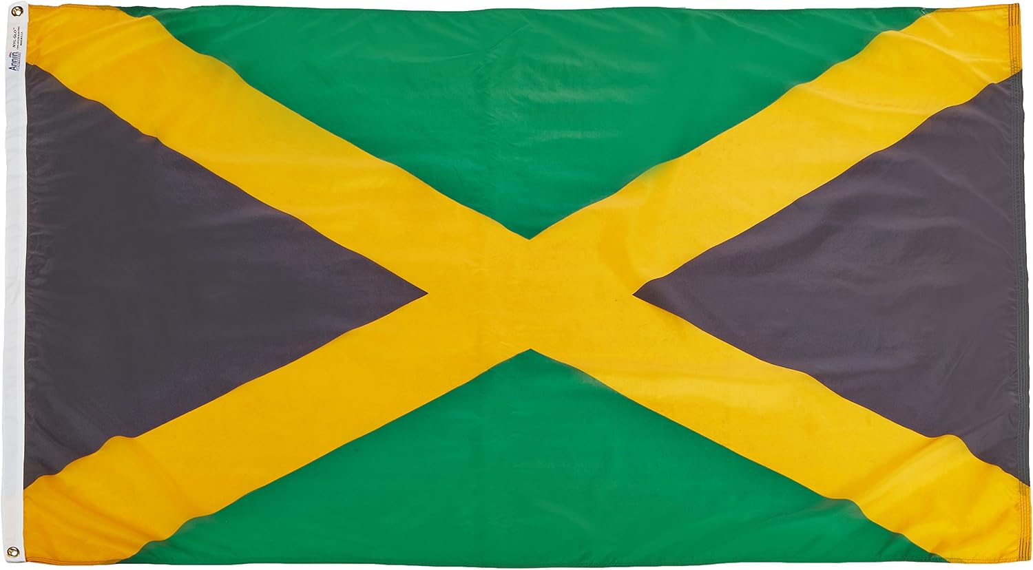 Annin Flagmakers Jamaica Flag - 4 x 6 Feet (Model 194242) | USA-Made to Official United Nations Design Specifications