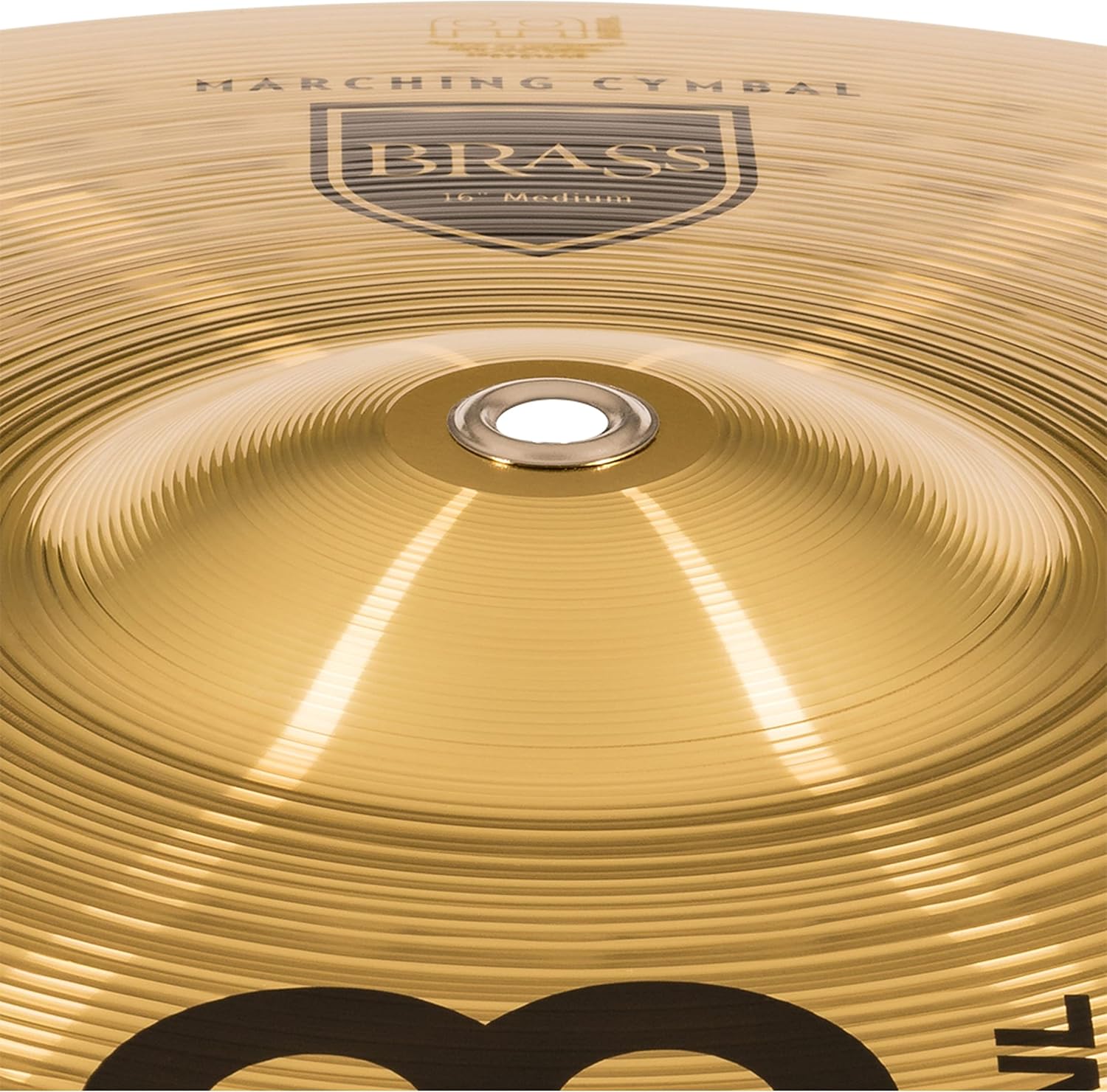 Meinl 14” Marching Cymbal Pair with Straps - Brass Alloy Traditional Finish - Made In Germany, 2-YEAR WARRANTY (MA-BR-14M)