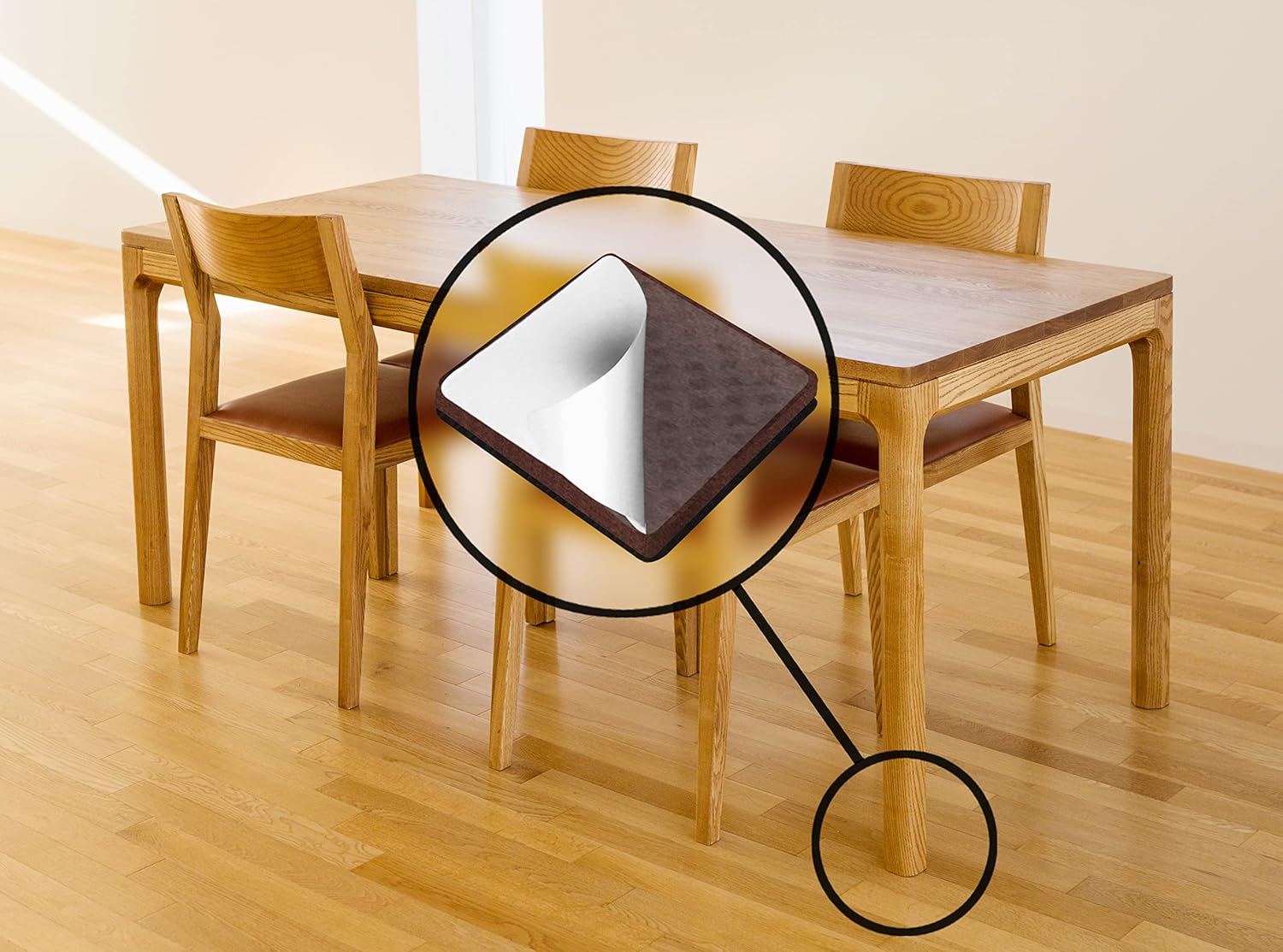 Slipstick GorillaPads CB149 Non-Slip Furniture Pads/Rubber Grippers (Set of 8) Self-Adhesive Furniture Feet Floor Protectors, 1-1/2 inch Round, Black