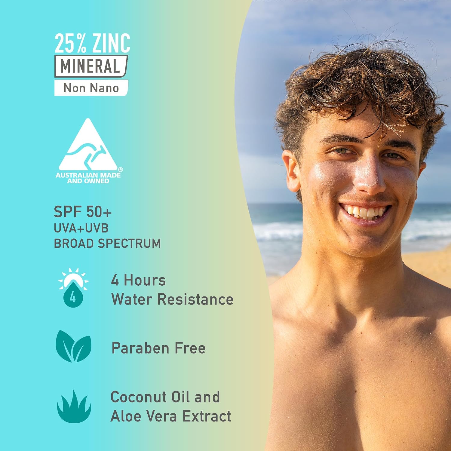 Sun Zapper Zinc Oxide Sunscreen Stick SPF 50+ Light Skin Tone – Mineral Sunscreen for Face and Body, Water Resistant Sunblock for Sensitive Skin,Travel Size 12g (0.42 oz), Australian Made