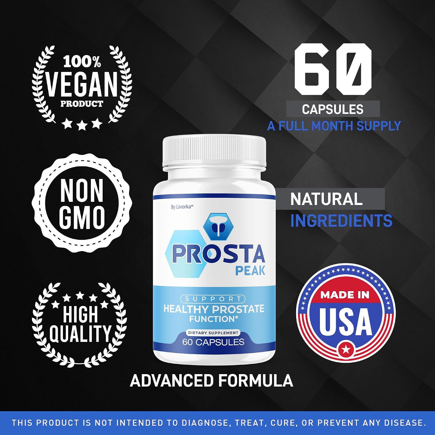 (2 Pack) Prosta Peak Capsules - Official ProstaPeak Support Supplement Pills For Men - Maximum Strenght