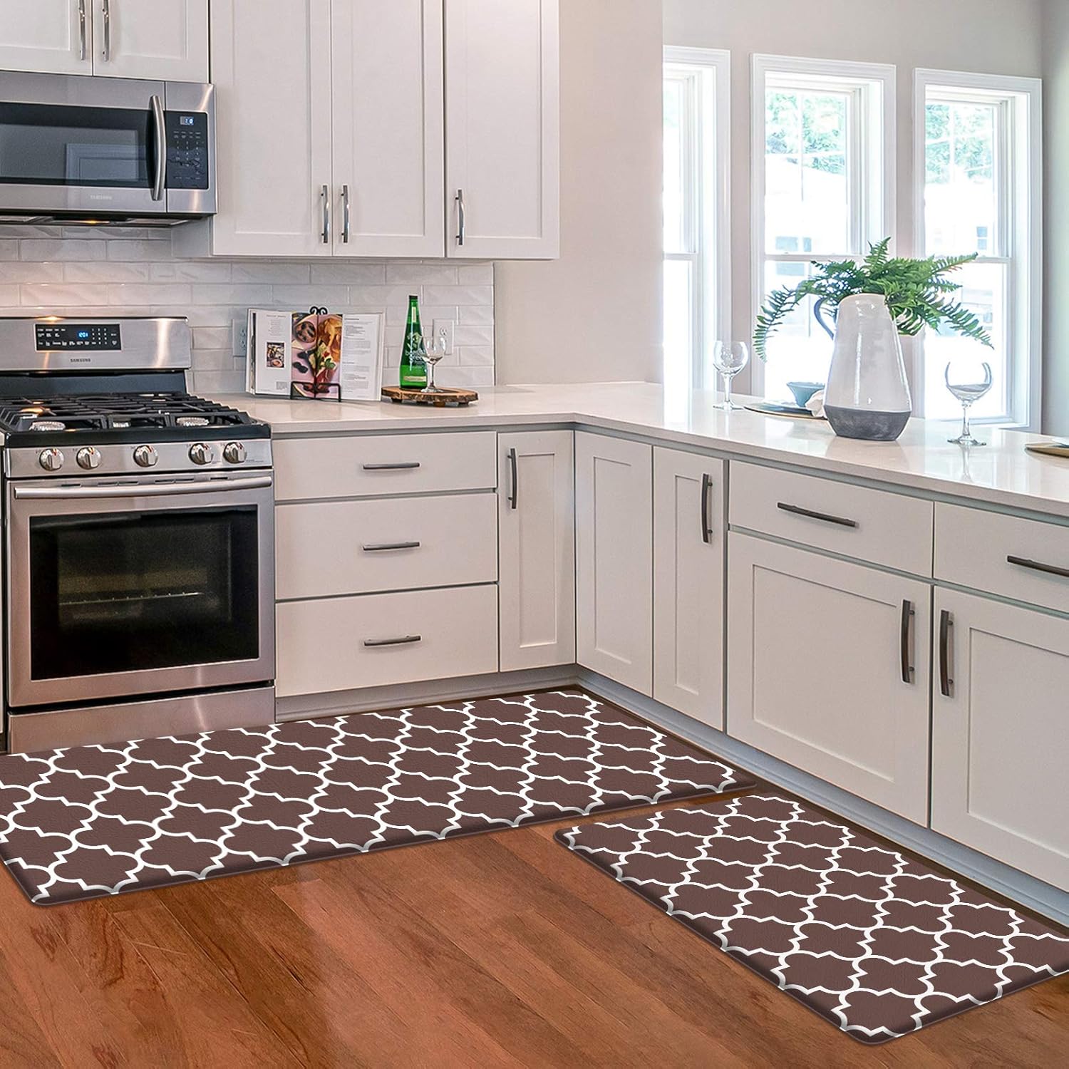 KMAT Kitchen Mat Set of 2,Cushioned Anti-Fatigue Kitchen Mats for Floor